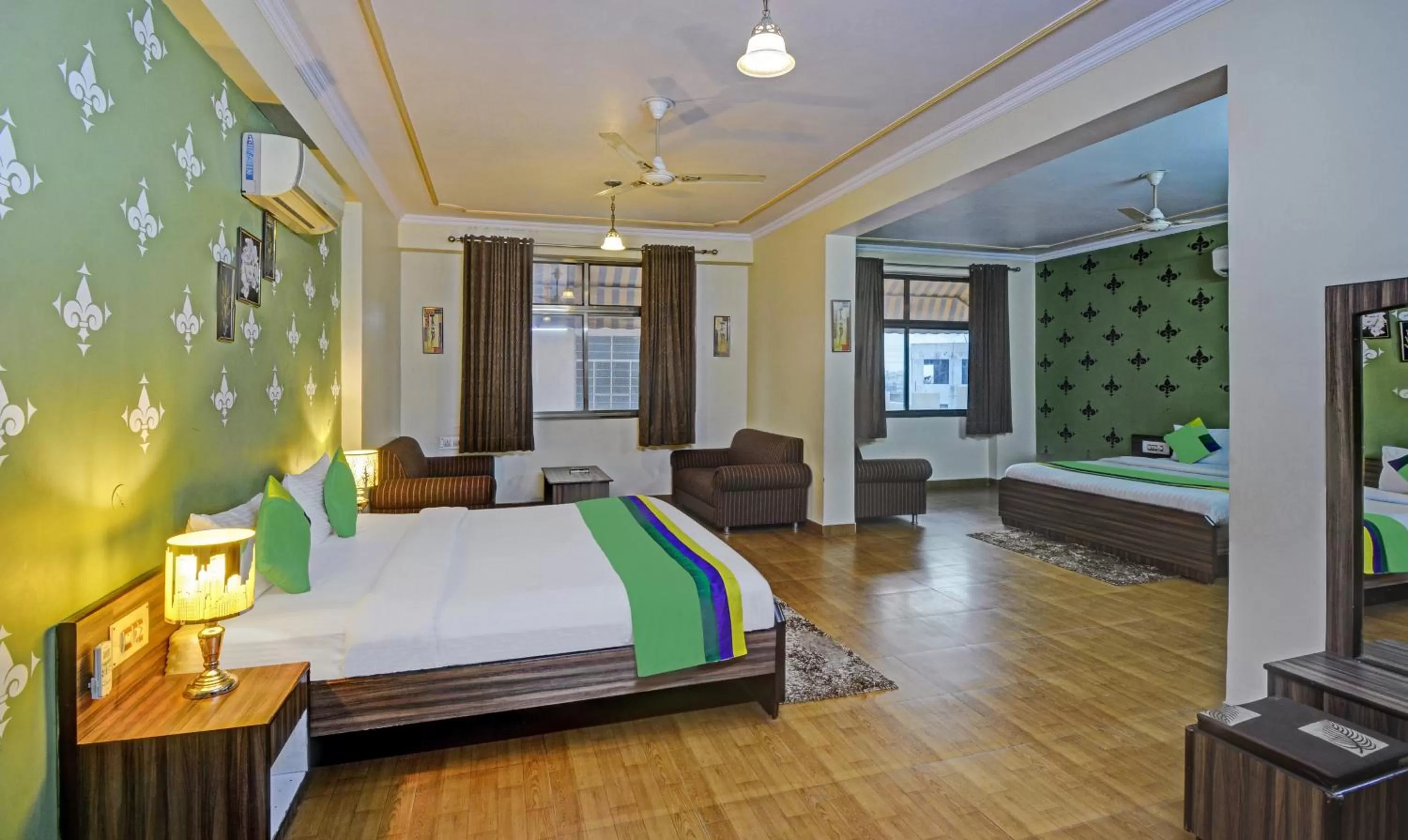 Bedroom, Bed in Treebo New Rockwell Vivek Vihar