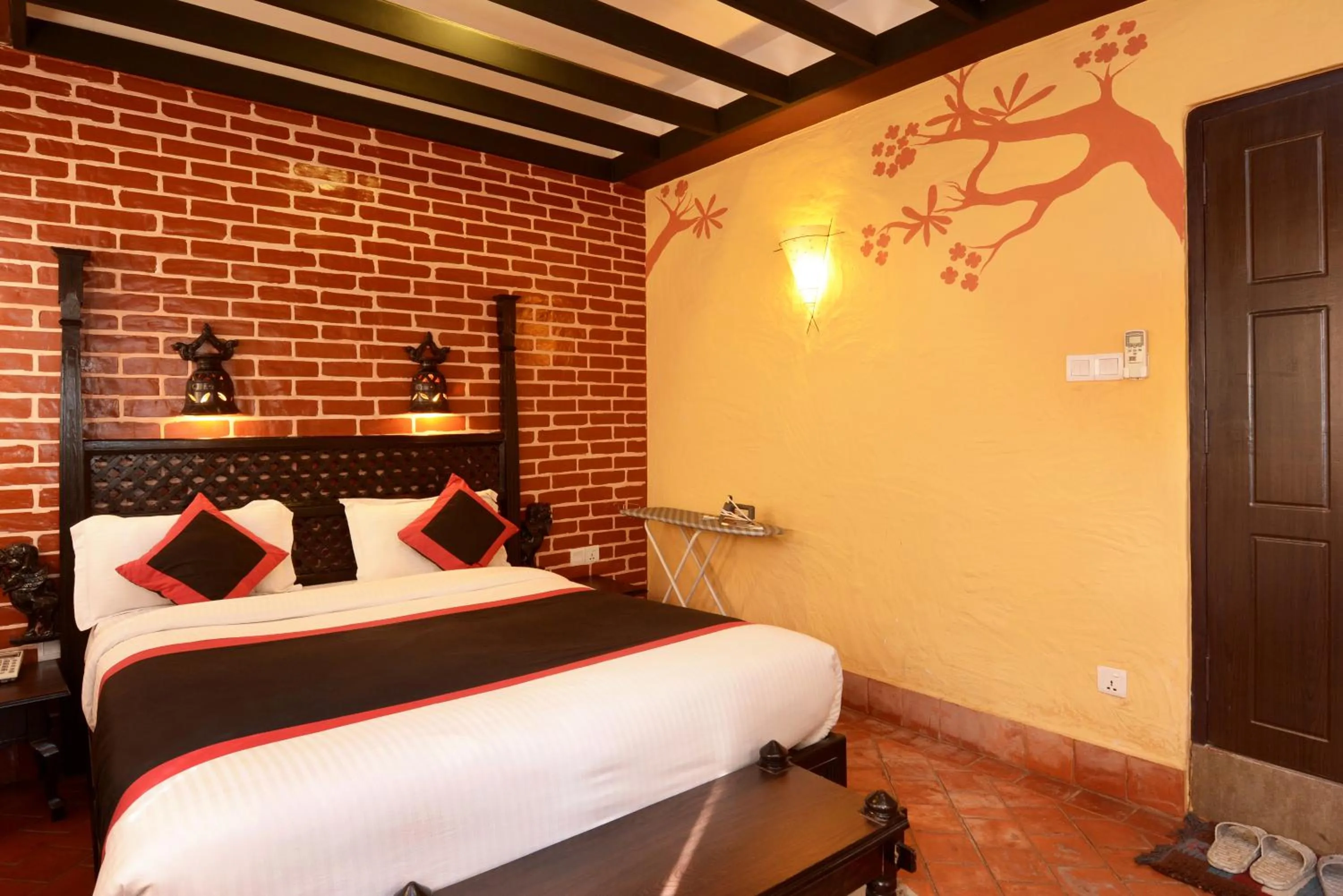Bed in Kasthamandap Boutique Hotel