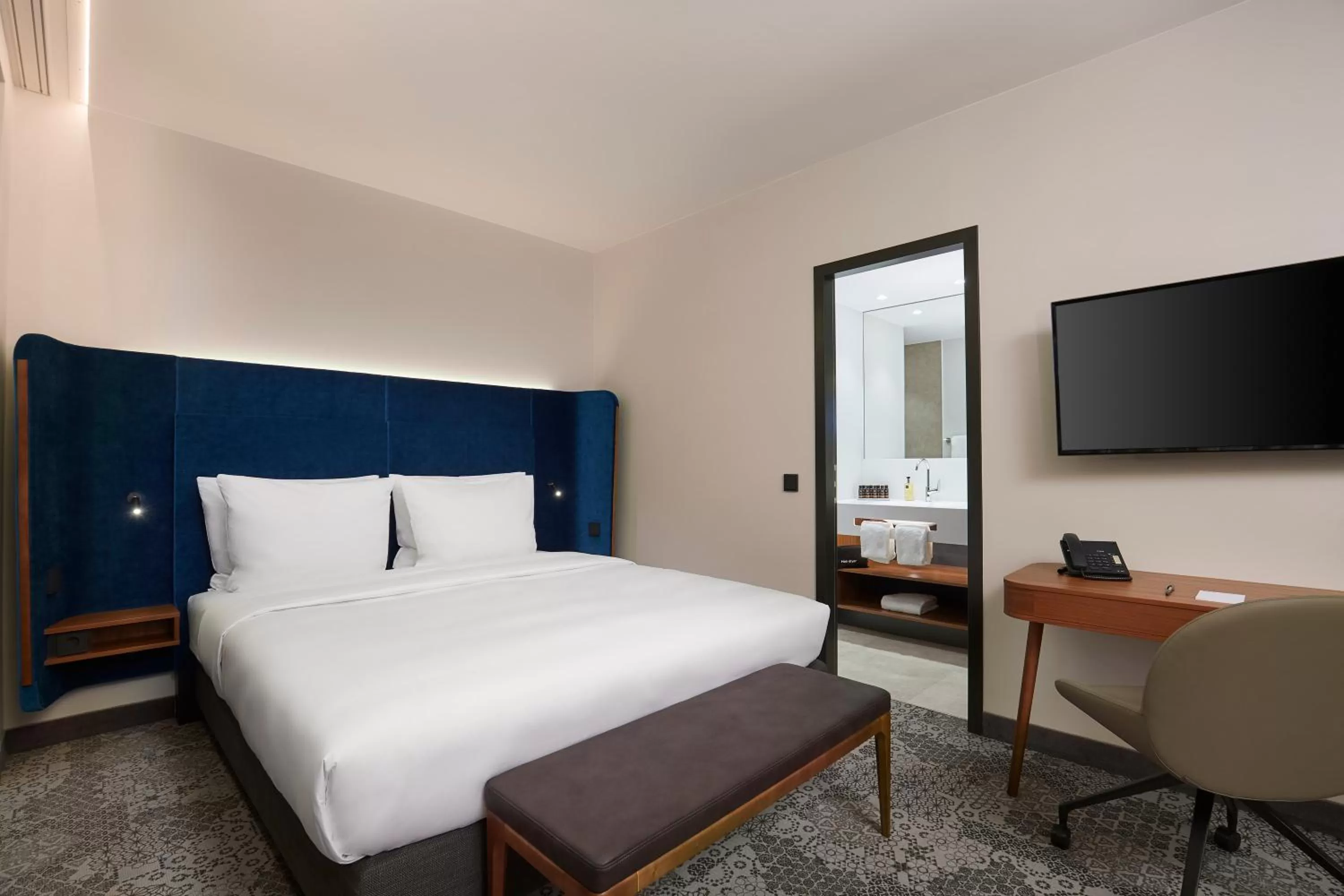 Decorative detail, Bed in HYPERION Hotel München