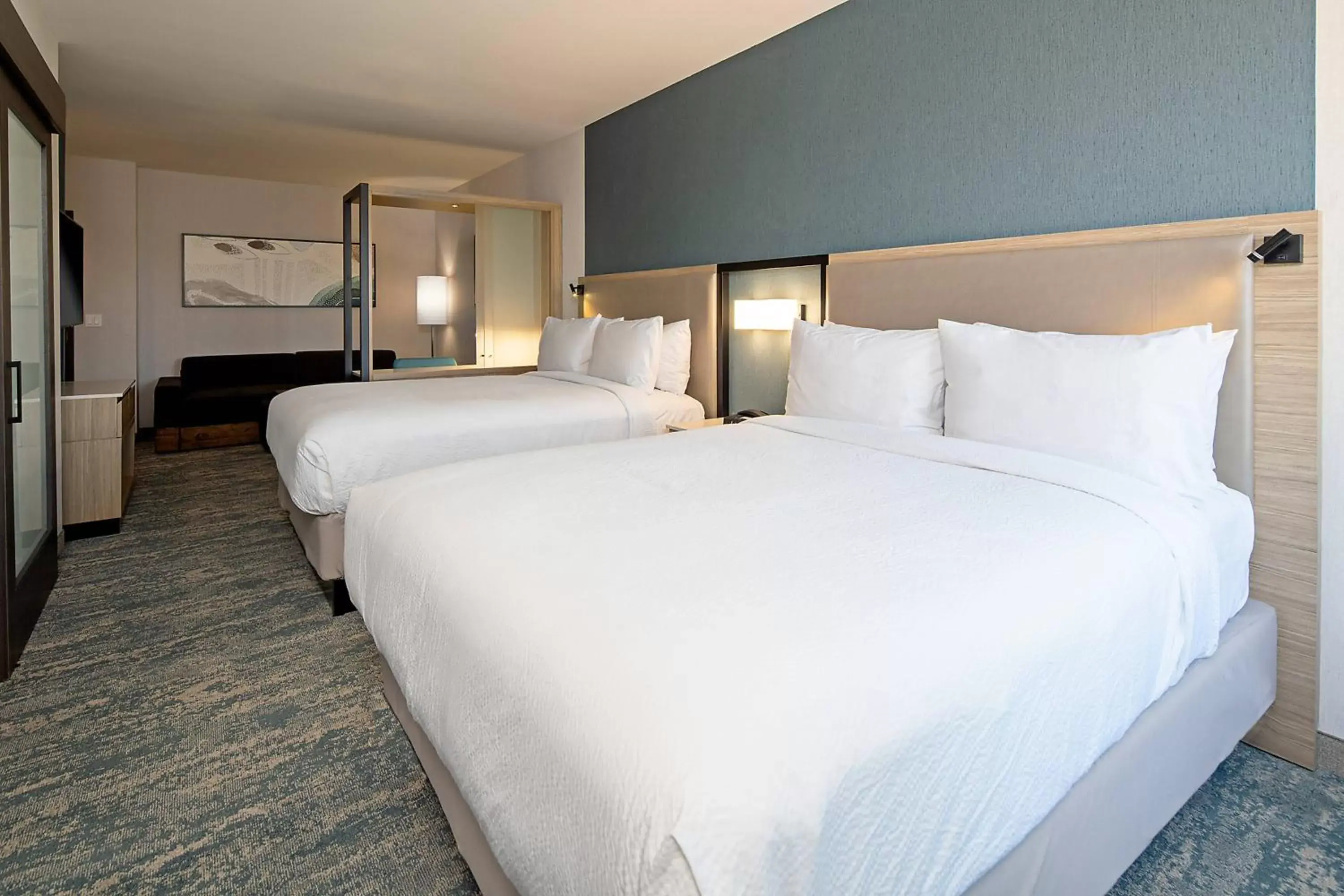 Suite with Two Queen Beds and Trundle Bed - Hearing Accessible in SpringHill Suites by Marriott Valencia Suite with Two Queen Beds and Trundle Bed - Hearing Accessible in SpringHill Suites by Marriott Valencia
