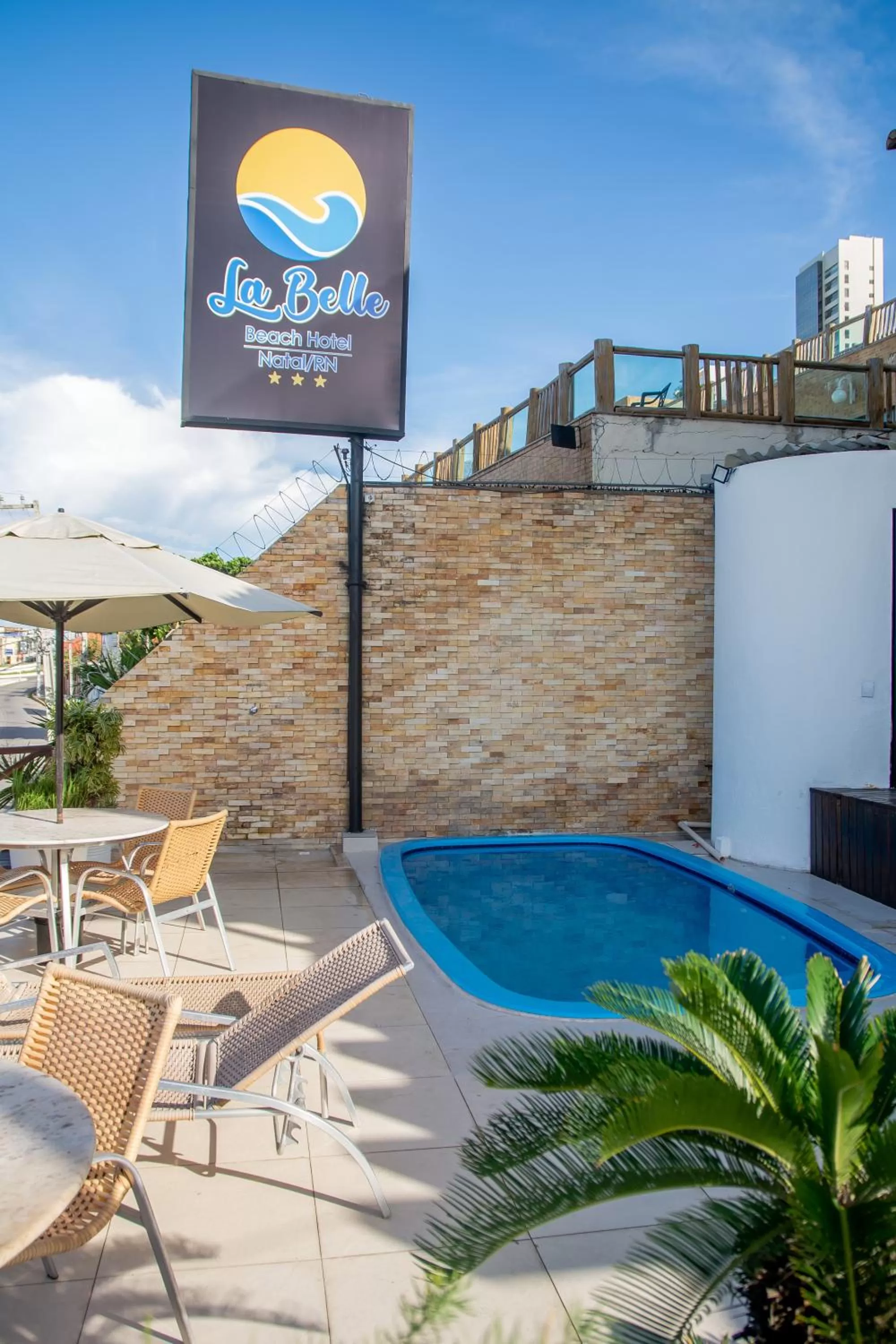 Pool view in La Belle Beach Hotel