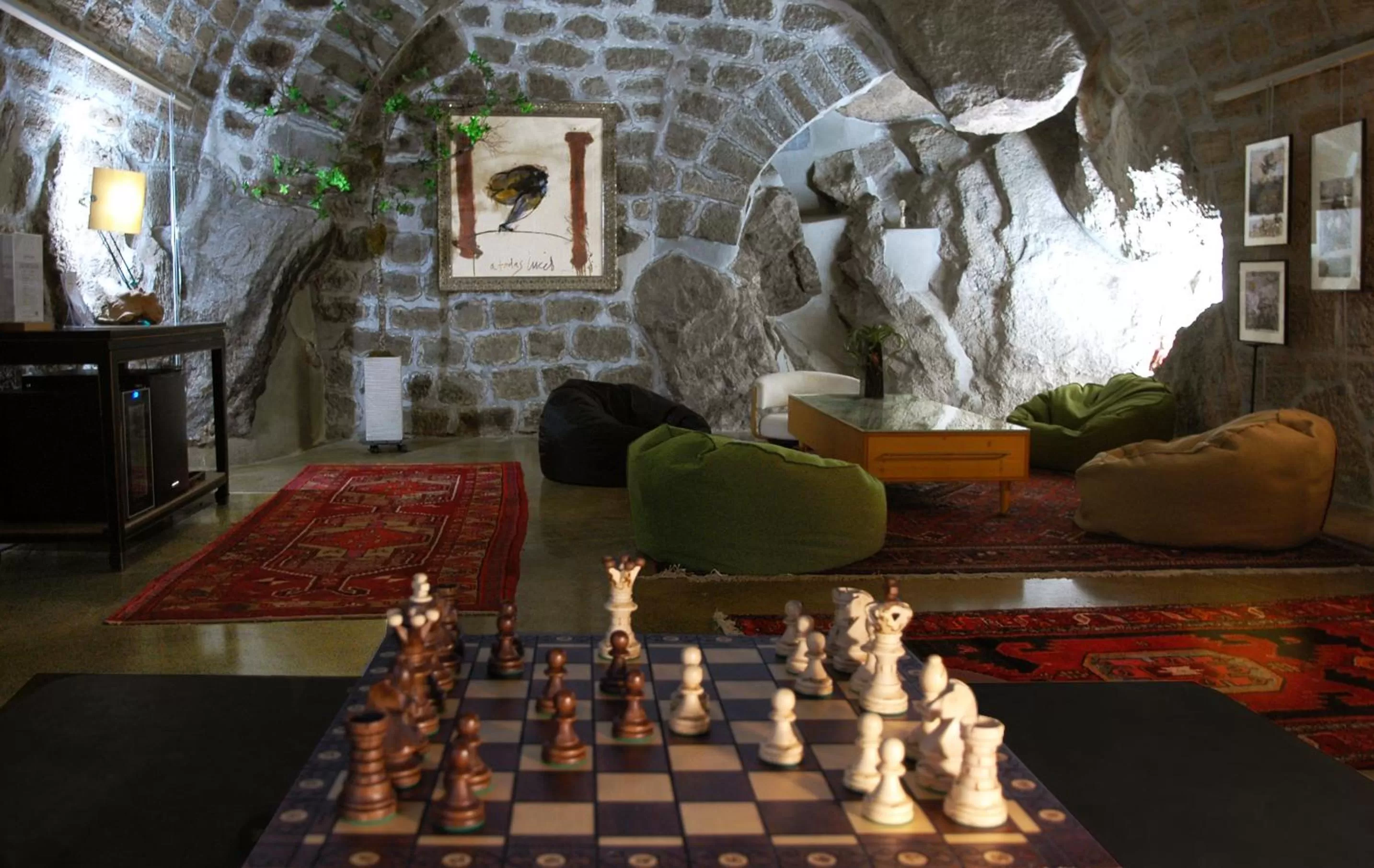 Communal lounge/ TV room in La Demeure du Lac de Fugeres