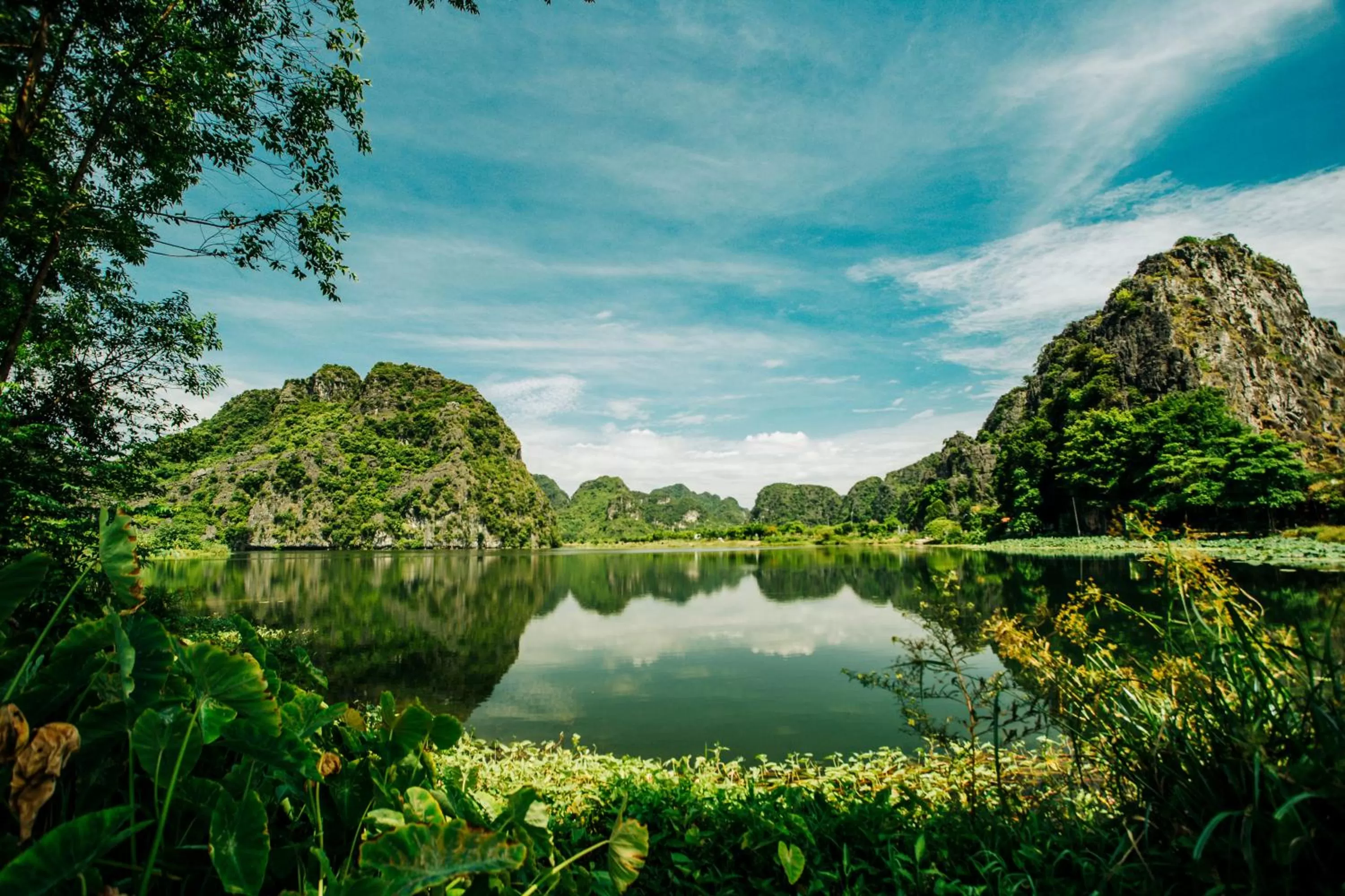 Natural landscape in Trang An Lotus Lake Homestay