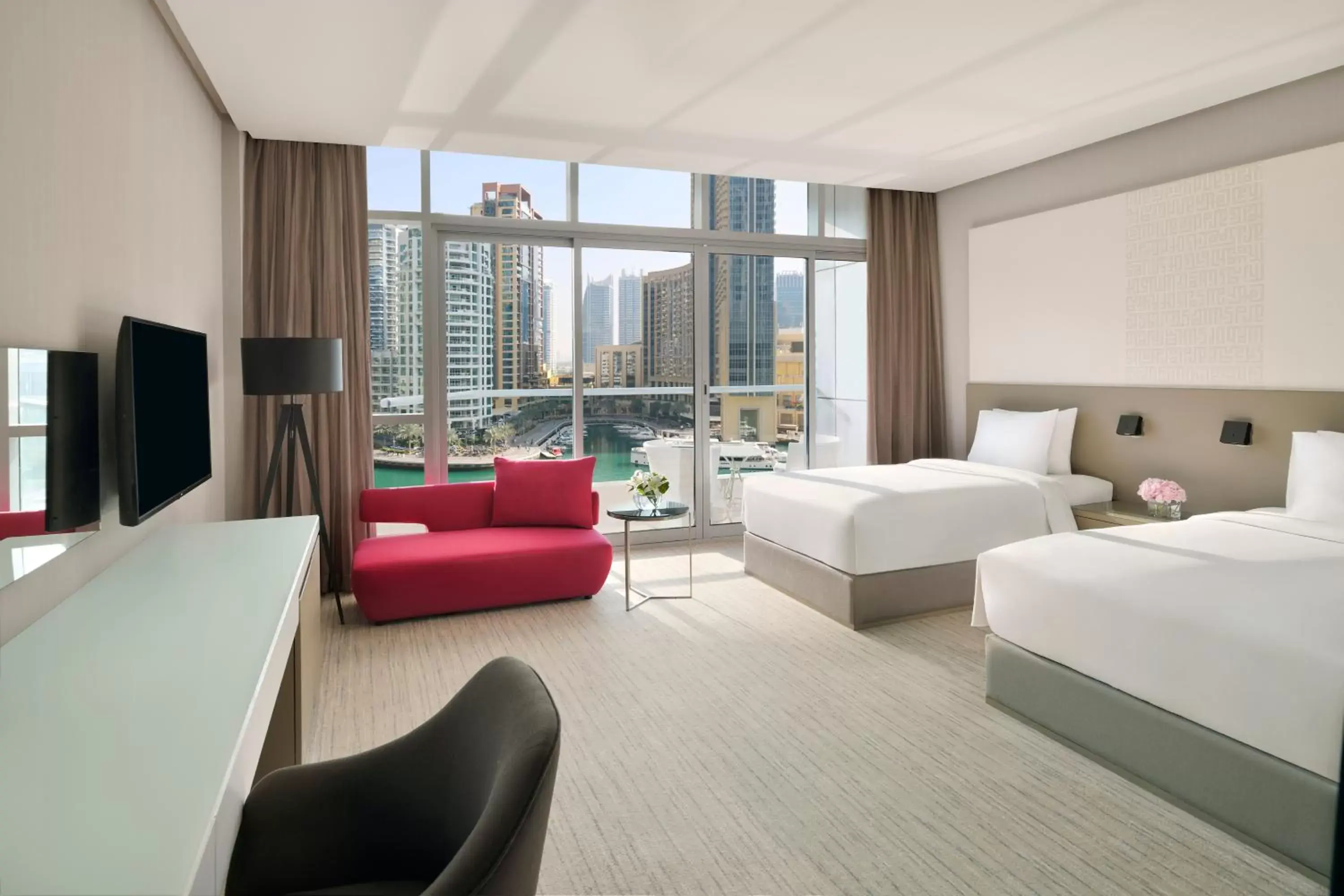 Premium Twin Room with Balcony and Marina View in InterContinental Dubai Marina by IHG Premium Twin Room with Balcony and Marina View in InterContinental Dubai Marina by IHG