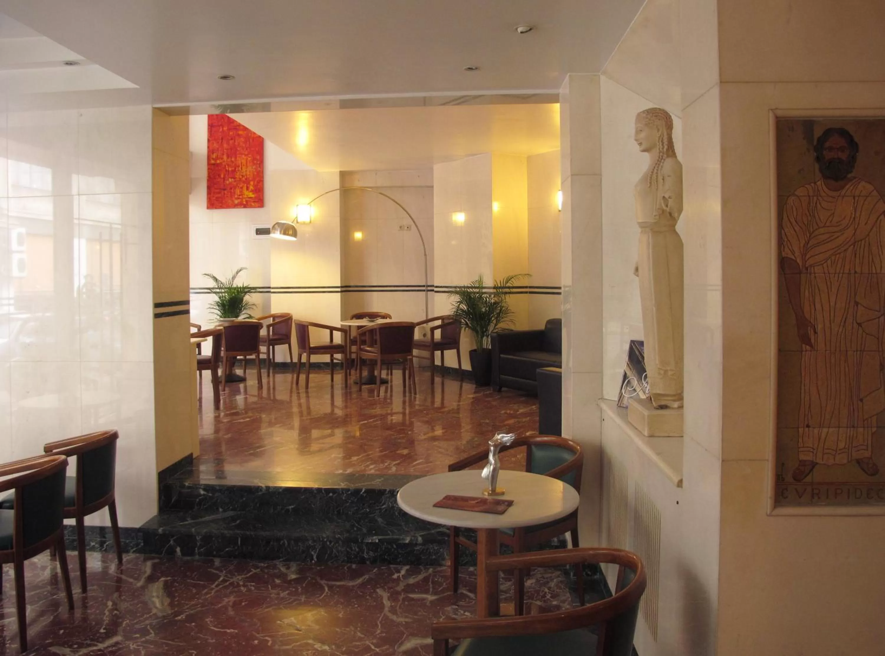 Lobby or reception in Evripides Hotel