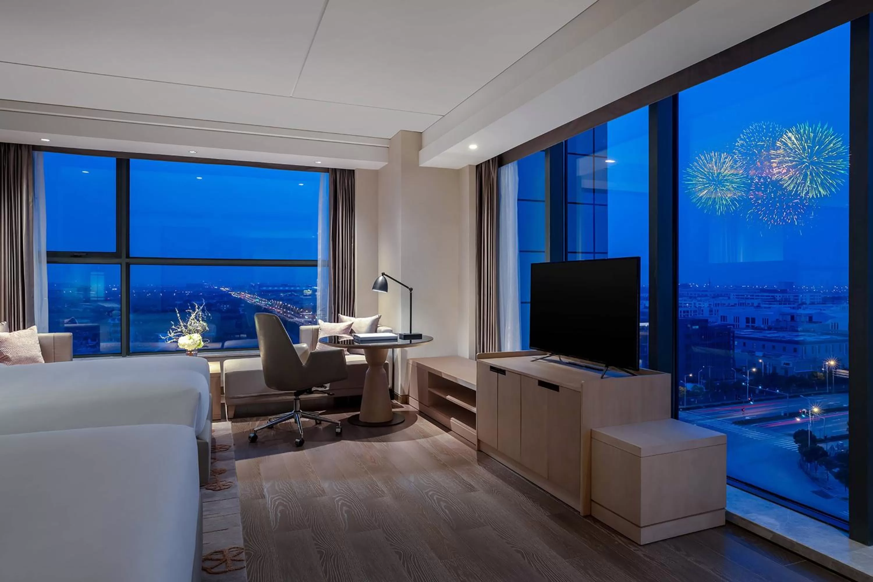 Photo of the whole room in Shanghai Marriott Hotel Kangqiao