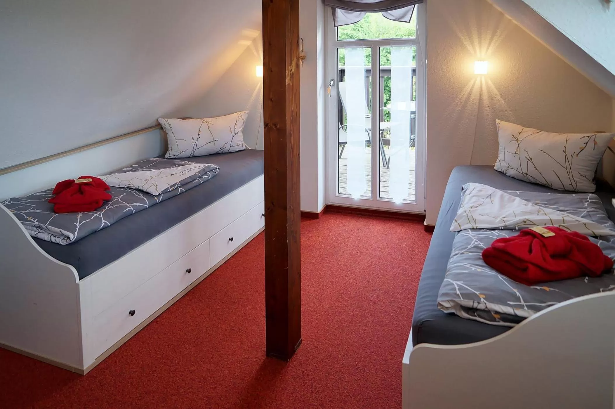 Bed in Erzgebirgshotel Misnia Bärenfels