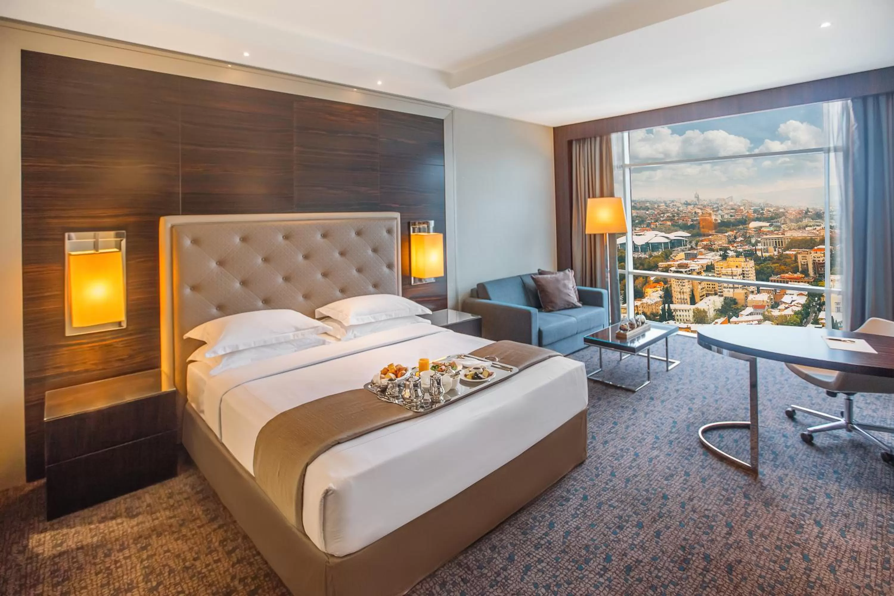 View (from property/room), Bed in The Biltmore Tbilisi Hotel