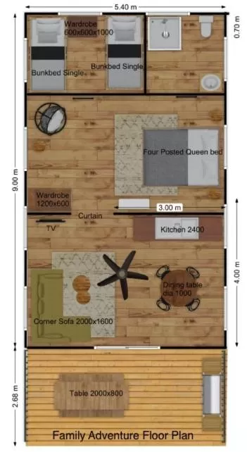 Family Glamping Tent (No Pets) in Ballina Beach Nature Resort