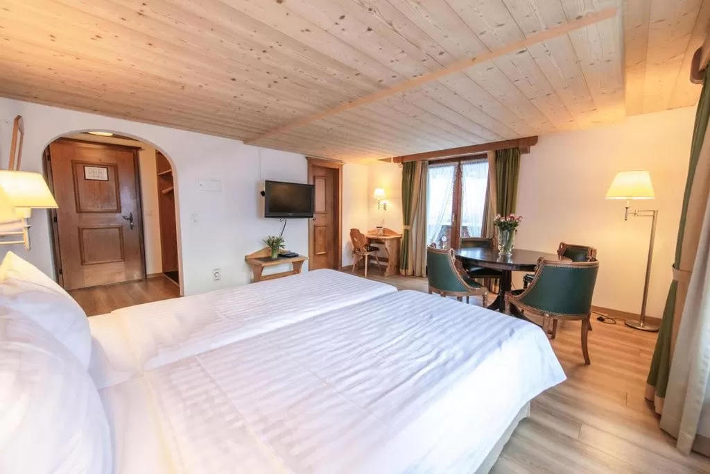 Bed in Hotel Steinbock