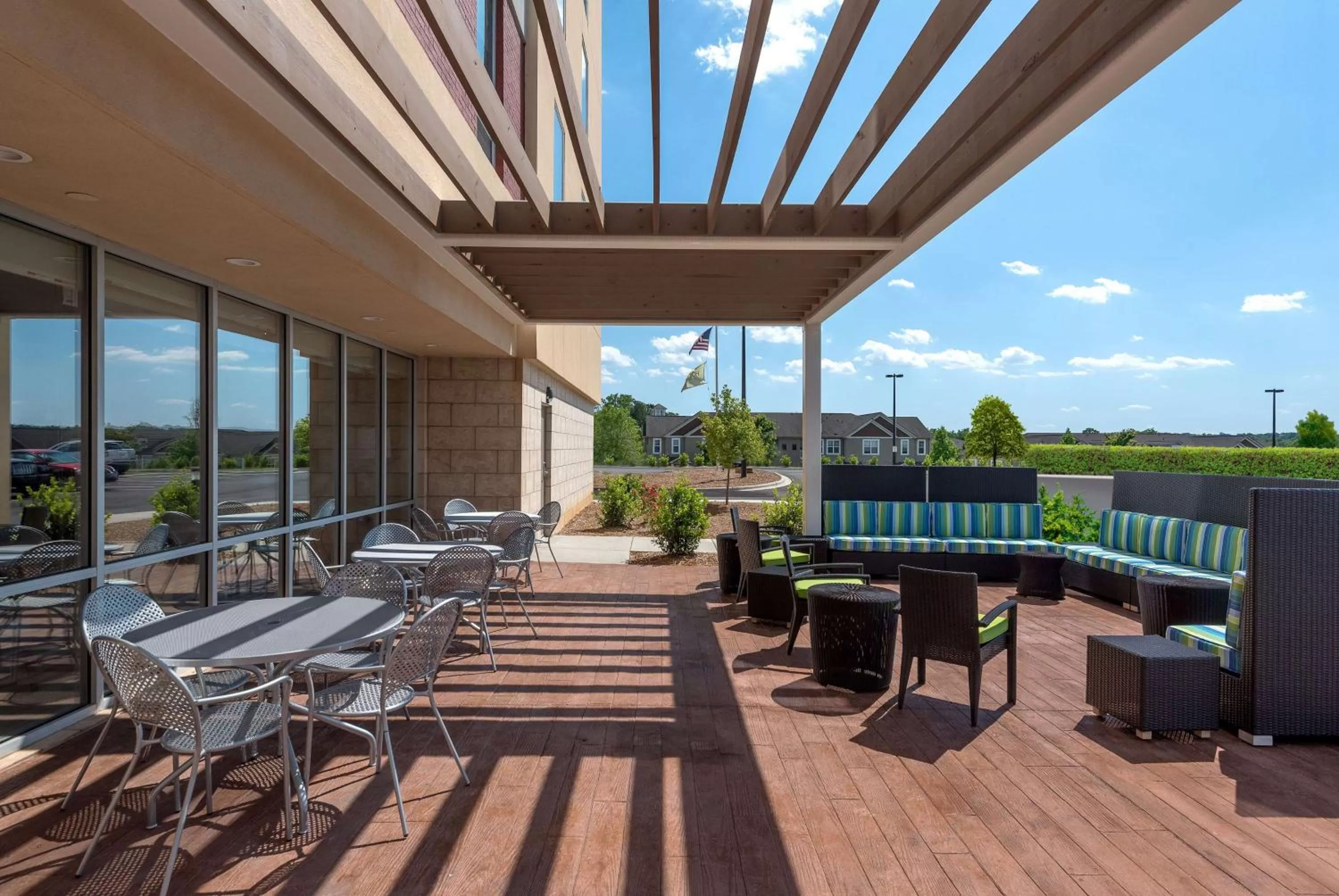Patio in Home2 Suites by Hilton Charlotte University Research Park