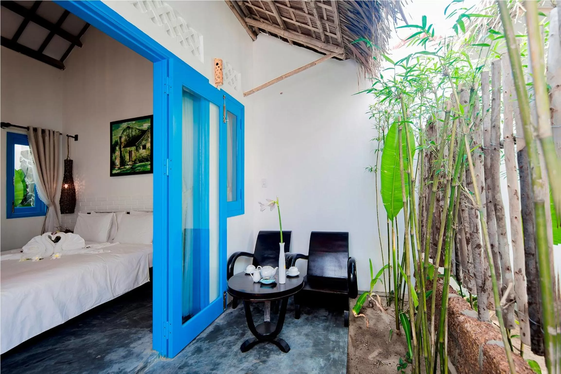 Garden, Bed in Cashew Tree Bungalow