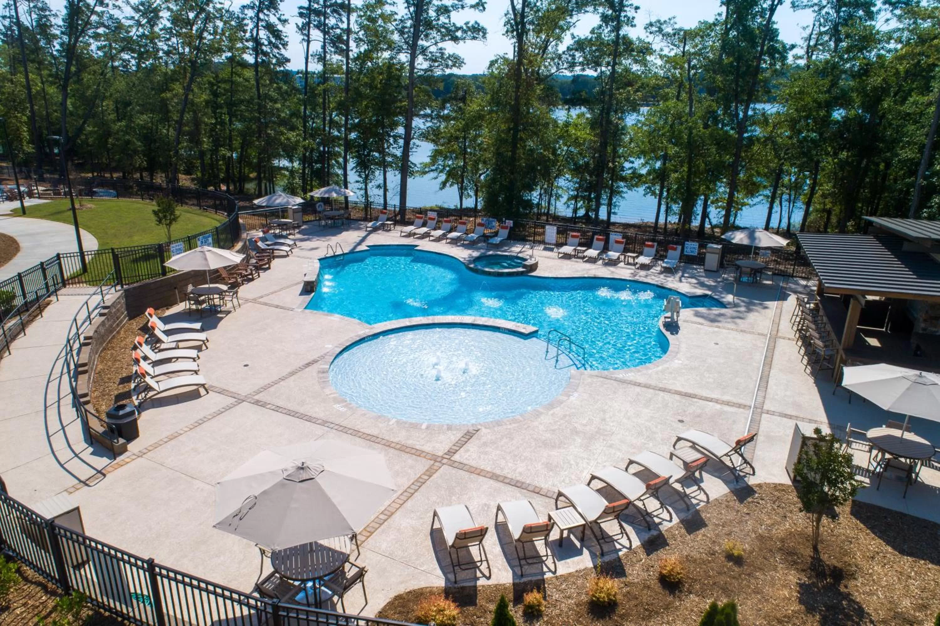 Pool view in Lakeside Lodge Clemson