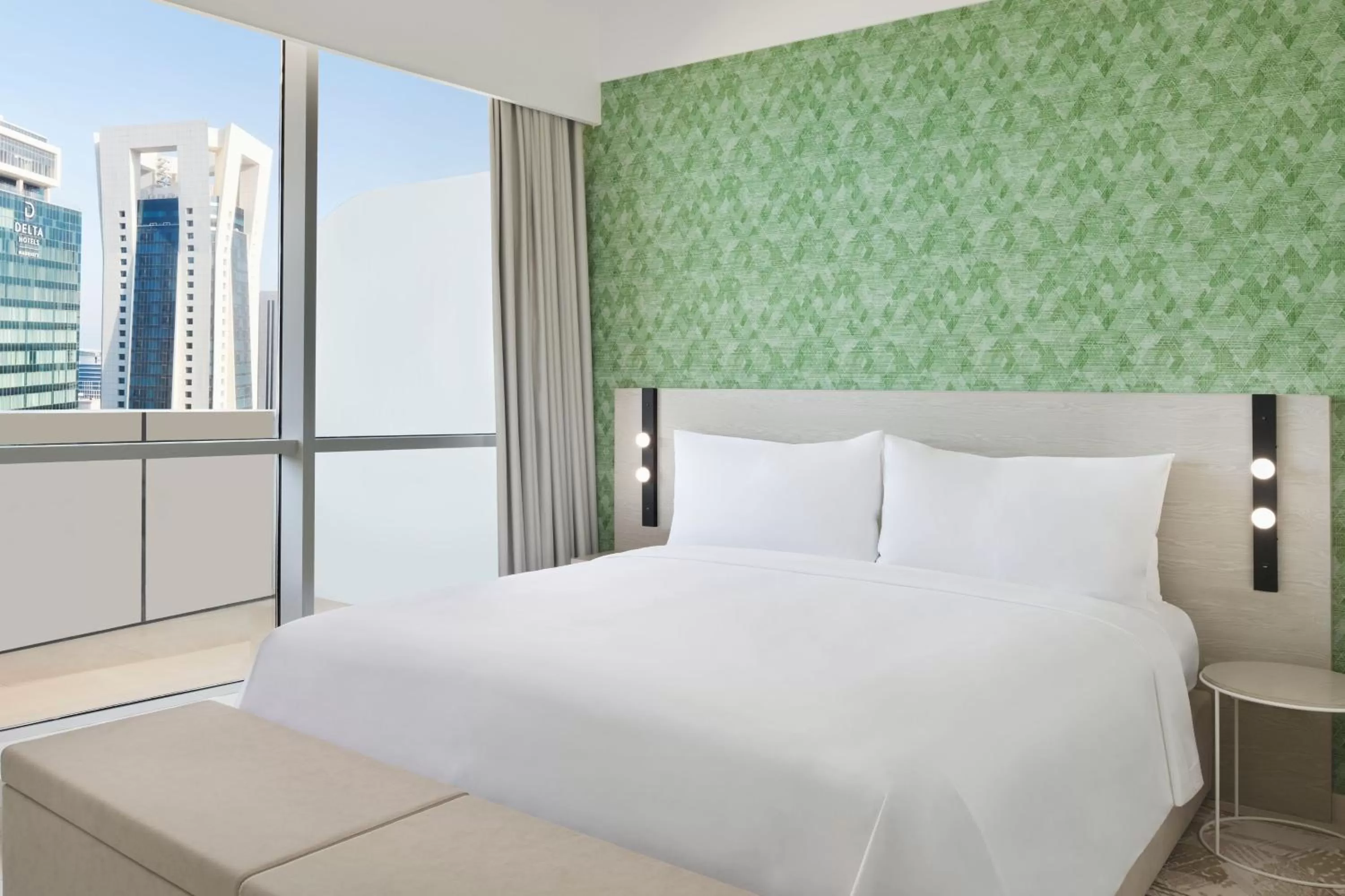 Bedroom, Bed in Element by Westin West Bay Doha