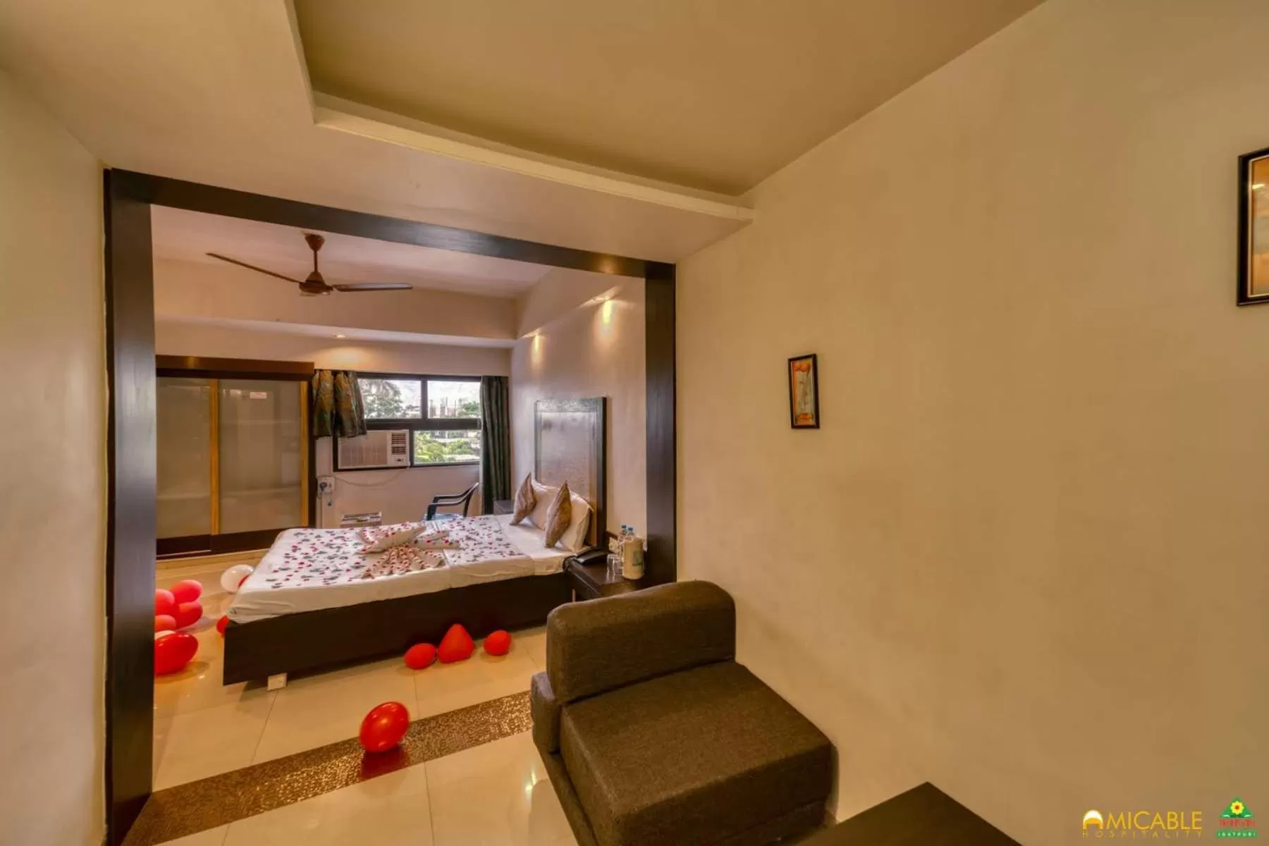 Photo of the whole room, Bed in Hotel Ashwin Igatpuri, Pure Veg & Jain Food