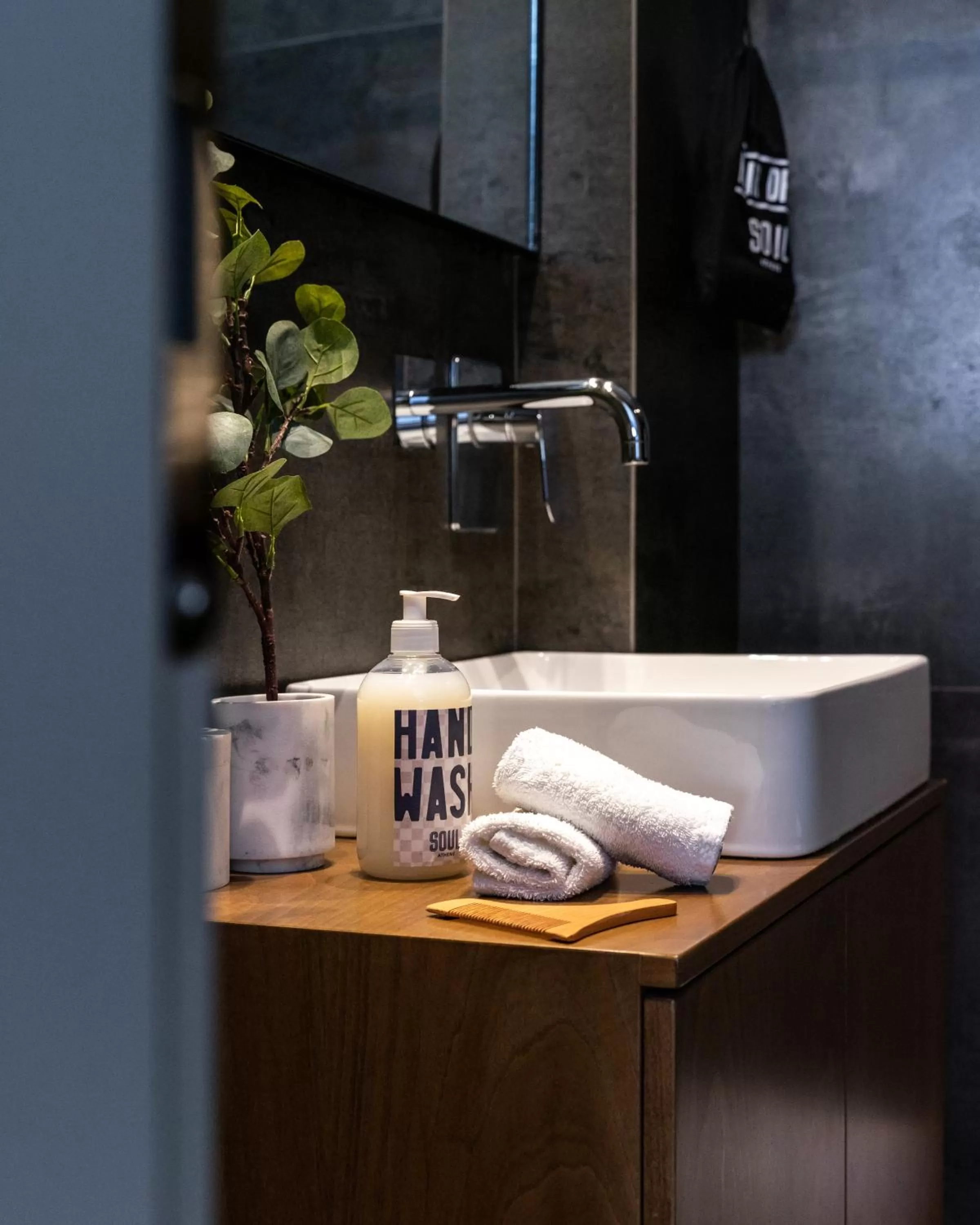 Bathroom in Play Theatrou Athens a member of Brown Hotels