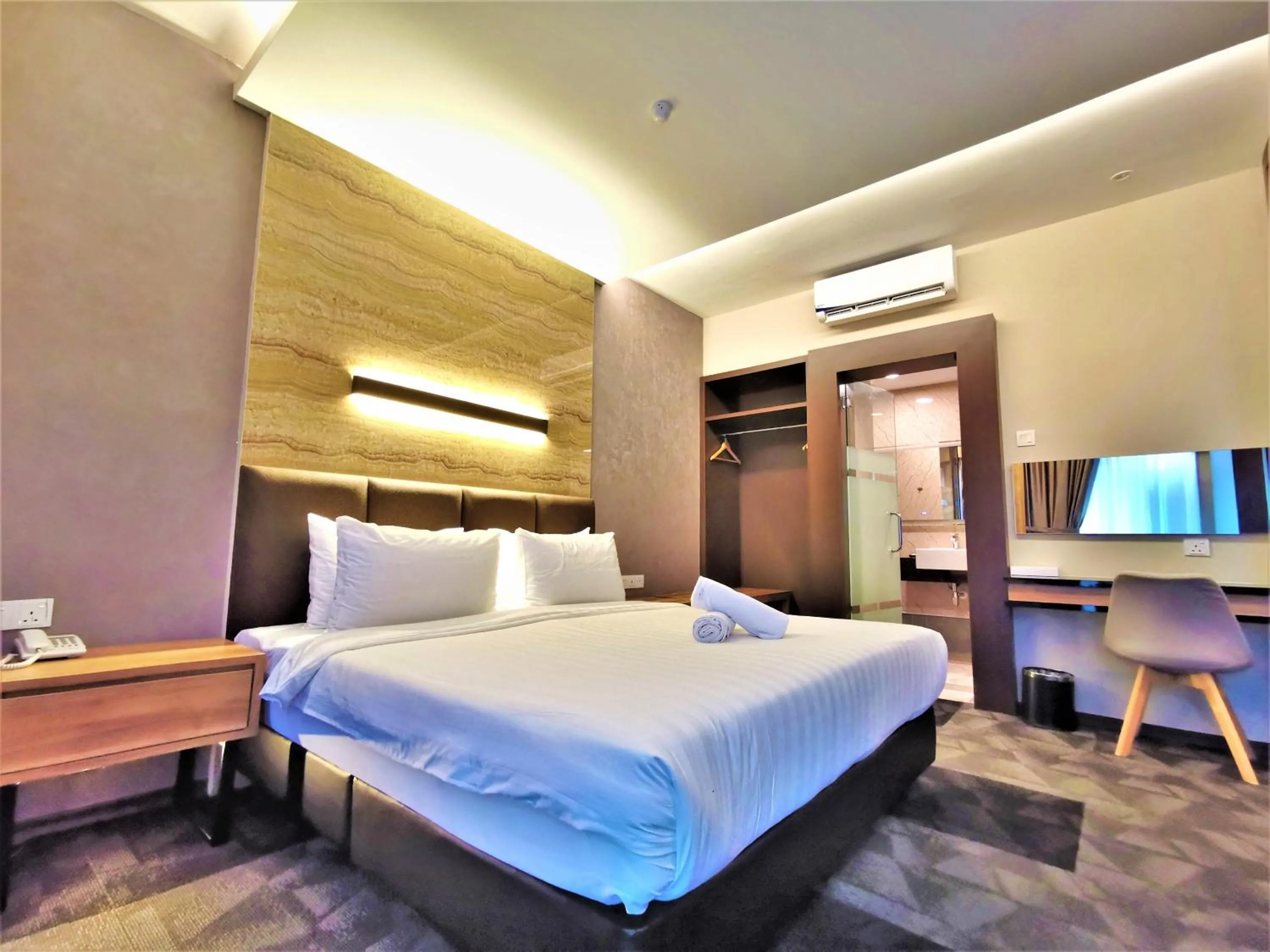 Bed in Prestigo Hotel - Johor Bharu