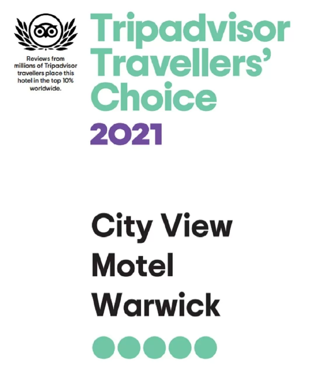 Certificate/Award in City View Motel