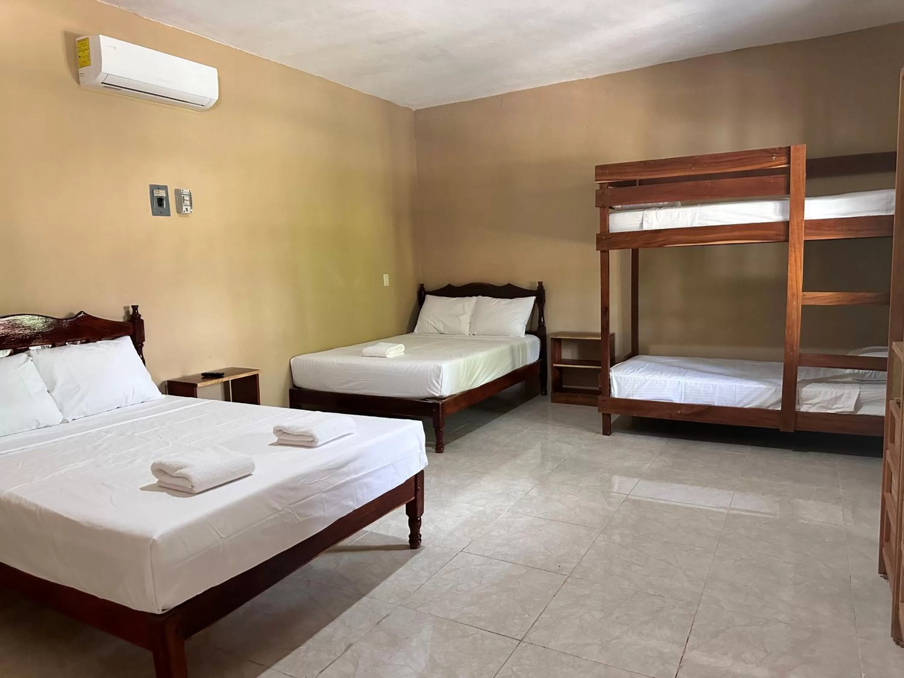 Bed in Hotel Bacalar Sunshine