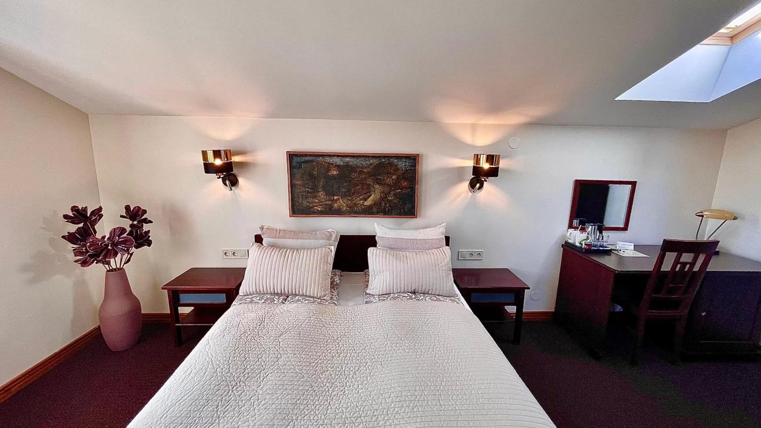 Bed in Hotel Vilhelmine