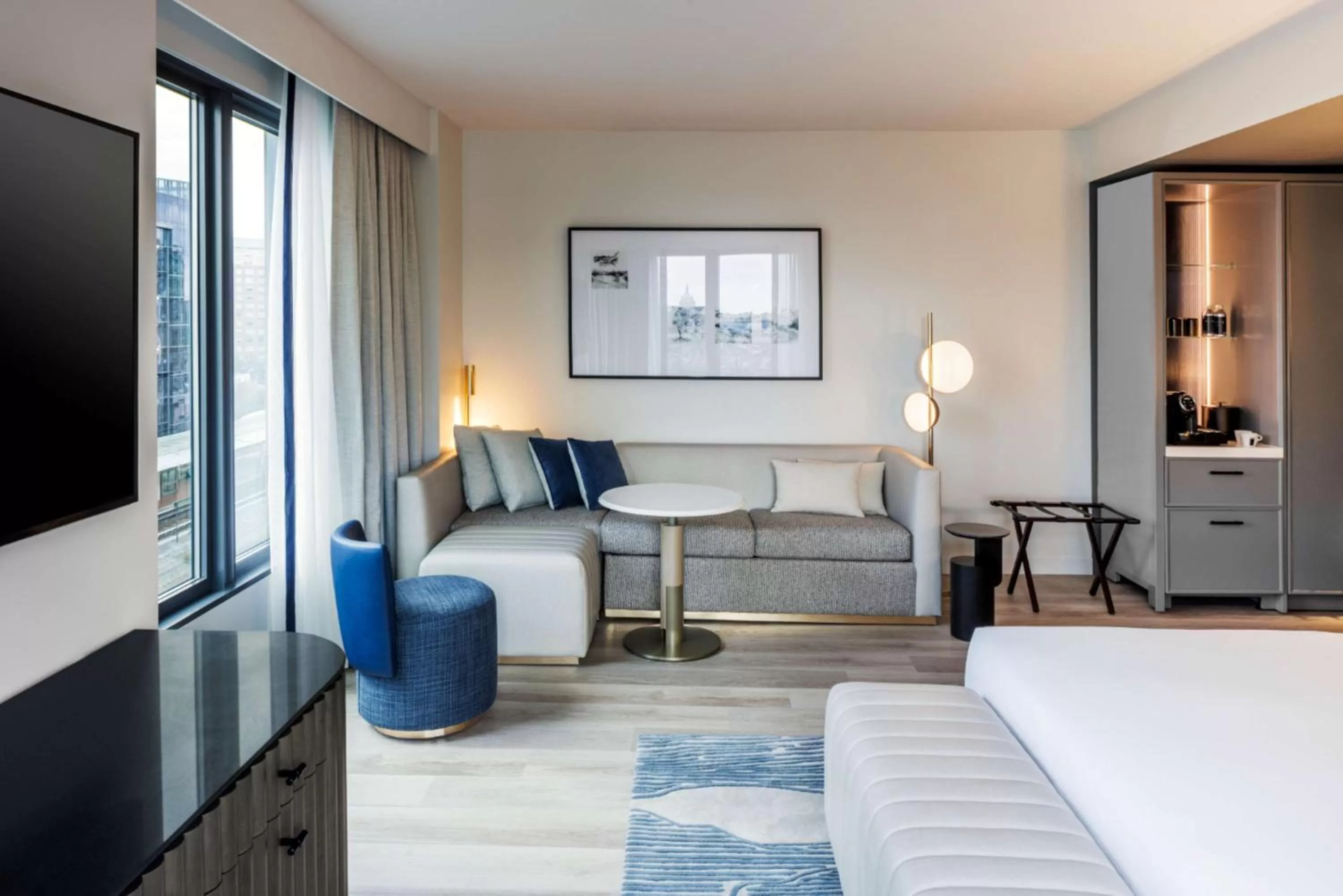 Living room, Bed in The Morrow Washington Dc, Curio Collection By Hilton