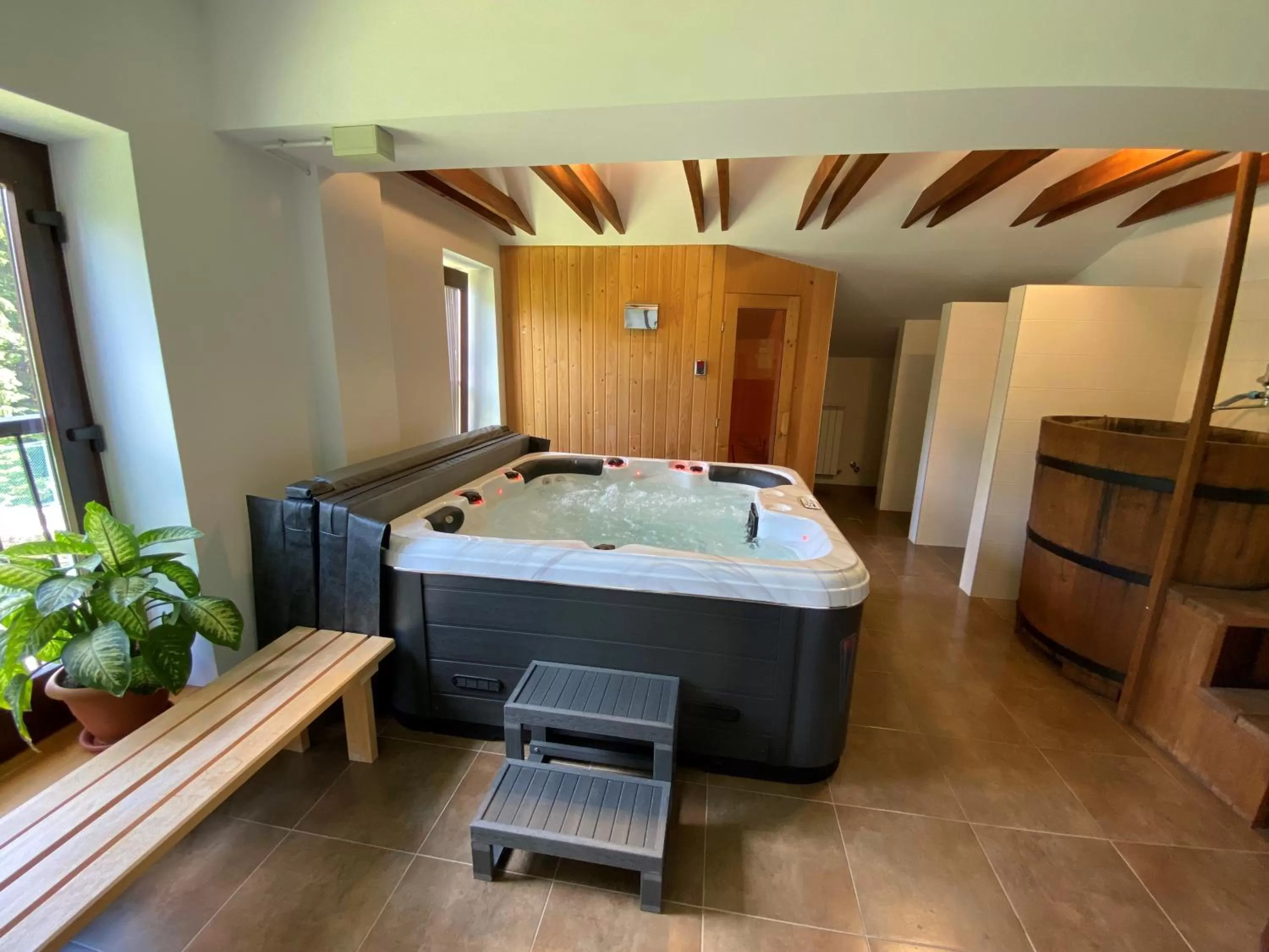 Hot Tub in Mountain-Rest Pension