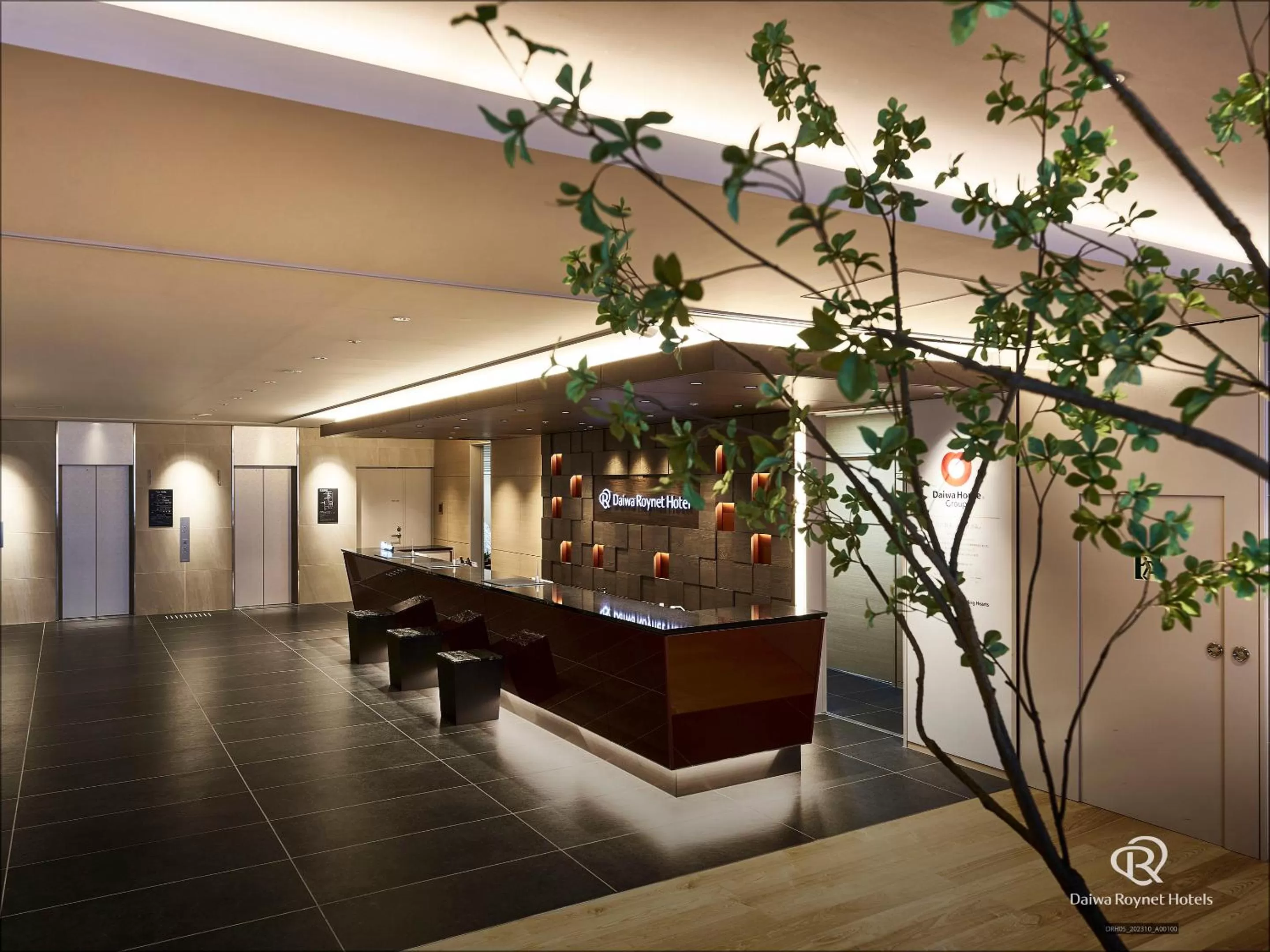 Lobby or reception in DEL style Osaka-Shinsaibashi by Daiwa Roynet Hotel