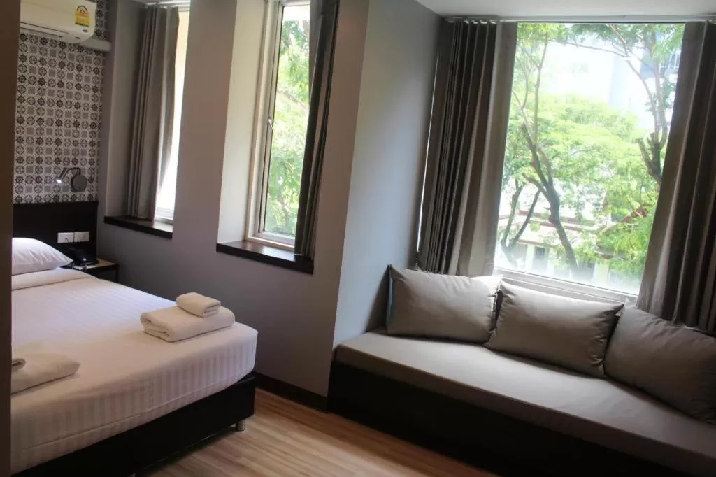 Bed in YWCA Hotel Bangkok