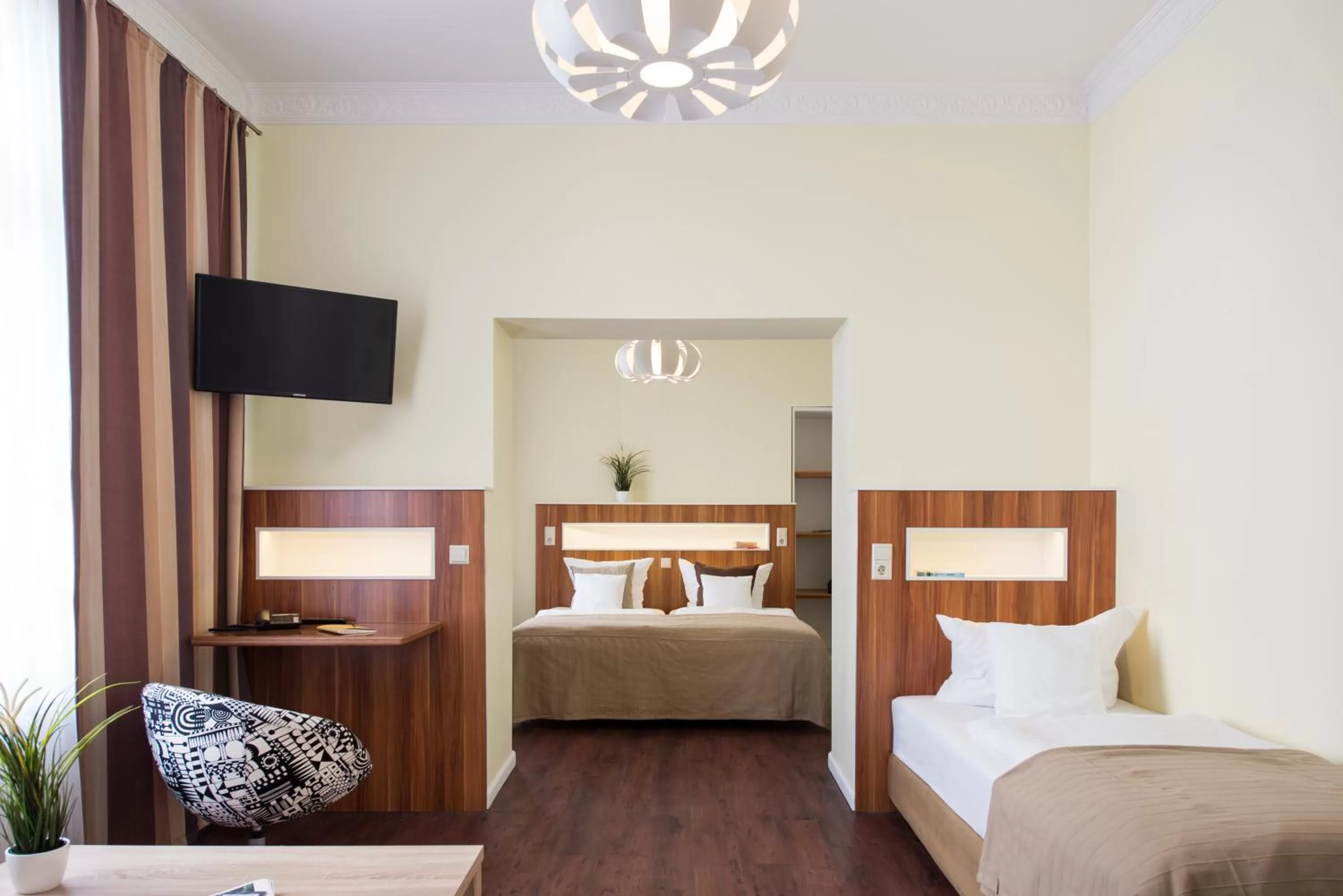 Bed in Hotel Stralsund