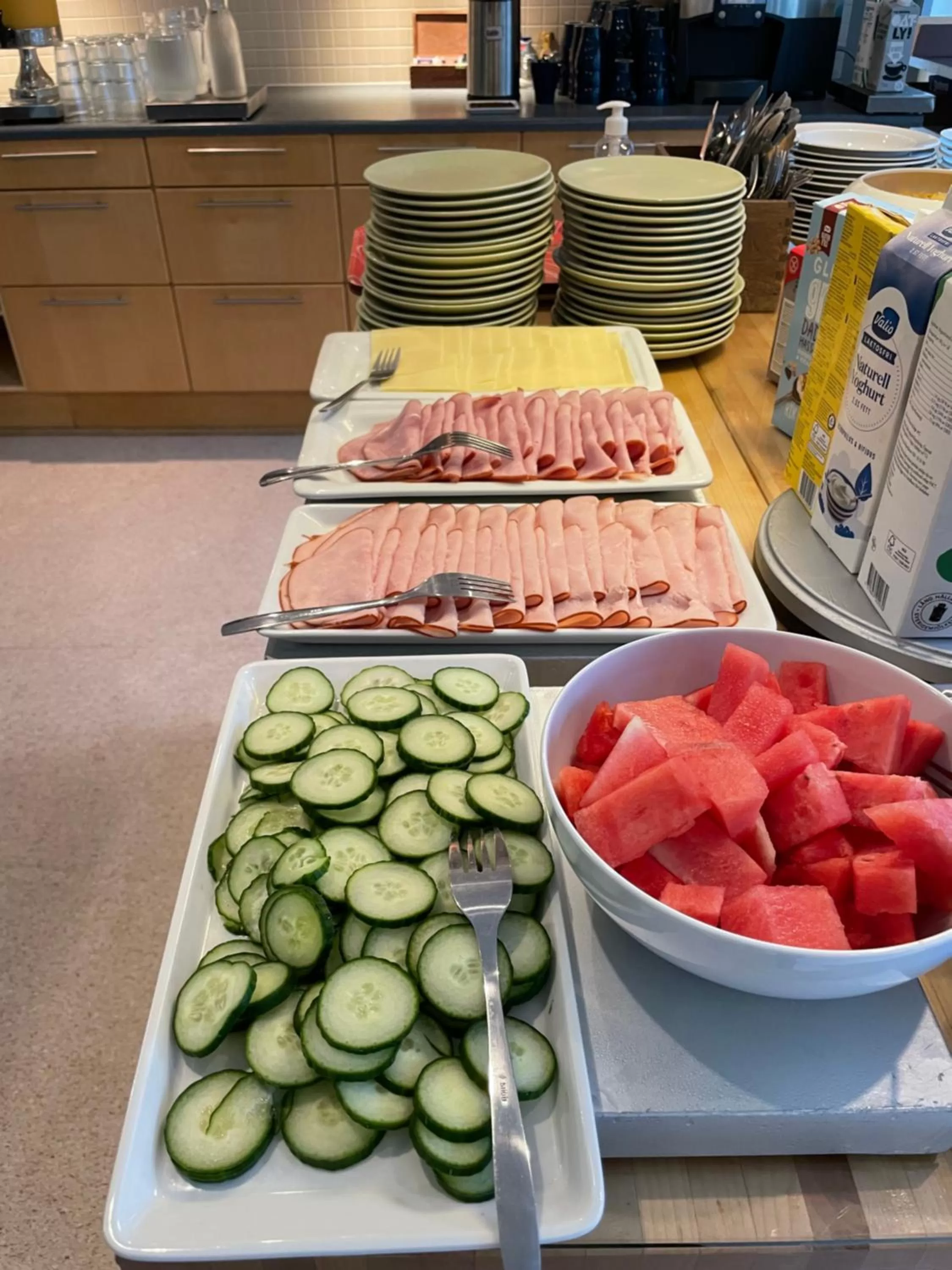 Breakfast in HOTEL N Hostel Malmö City