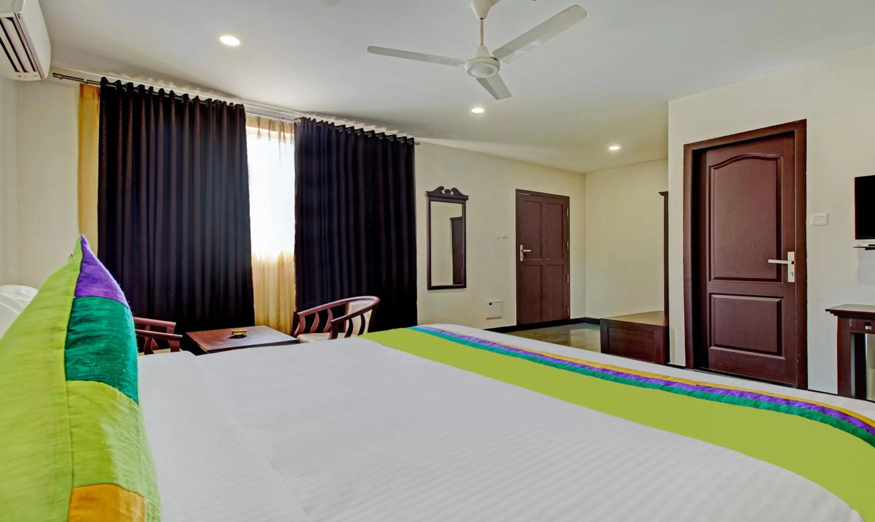 Bedroom, Bed in Treebo Prince