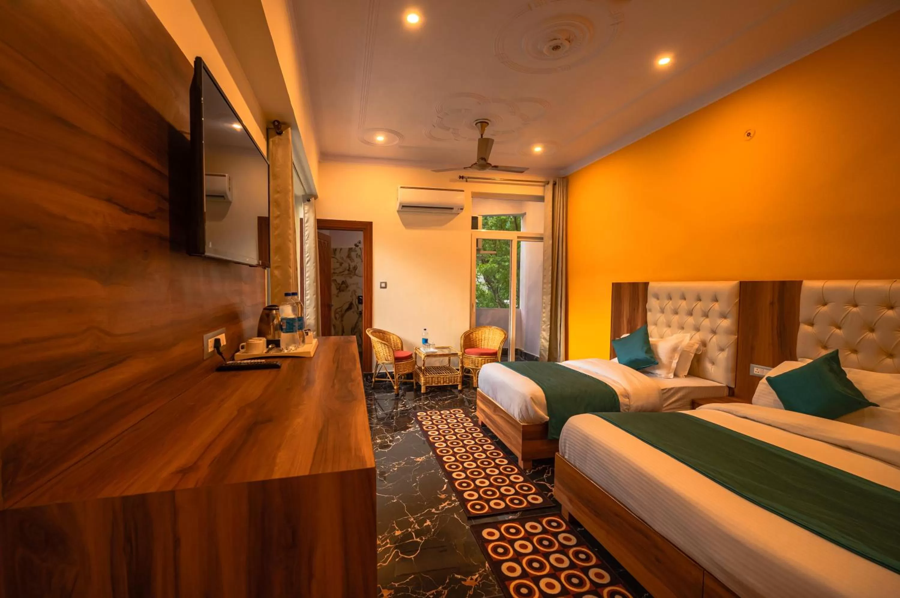 Photo of the whole room, Bed in Hotel Rishikesh Grand by Kool Stays