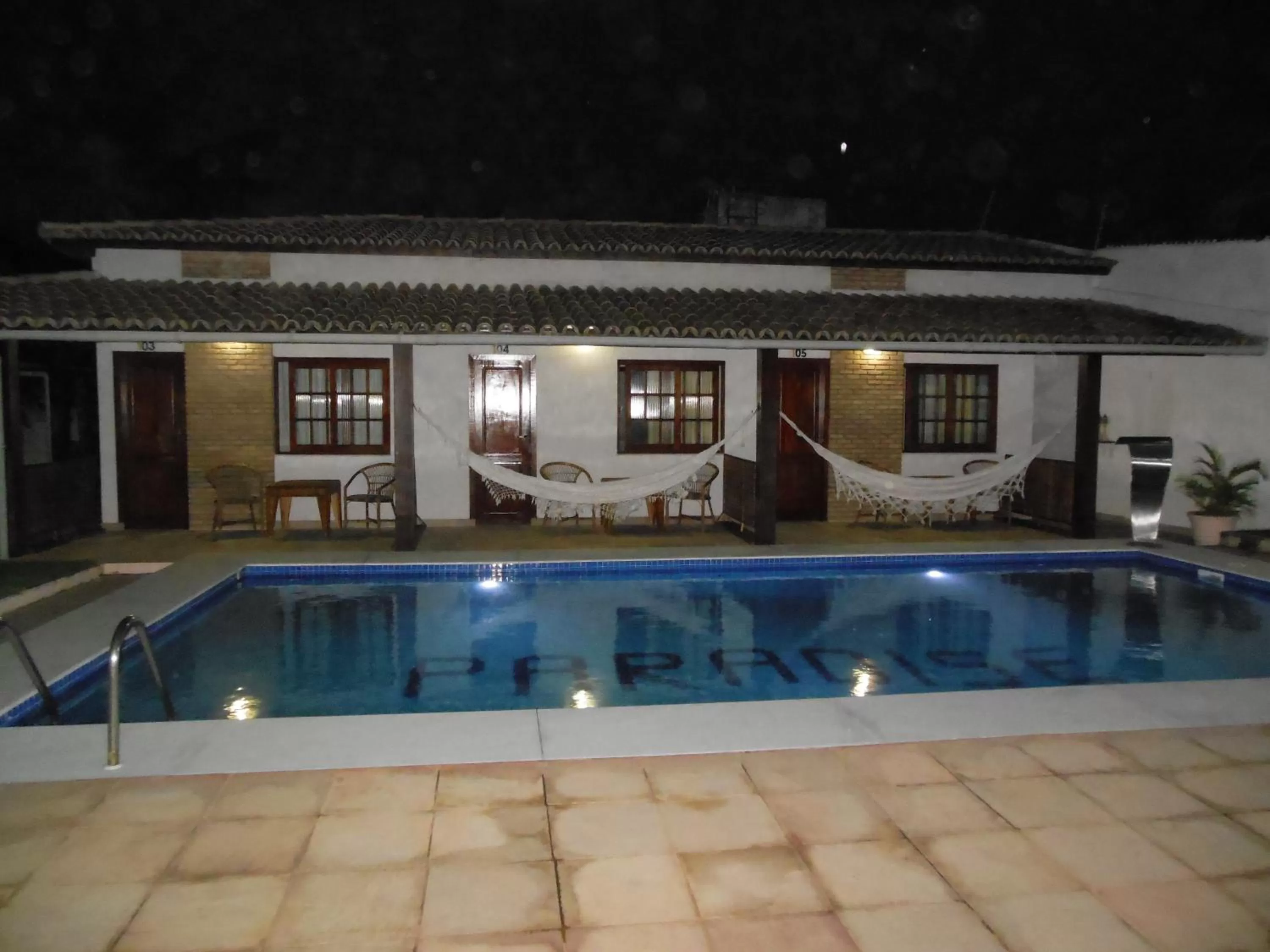 Night, Swimming Pool in Hotel Pousada Salvador Paradise