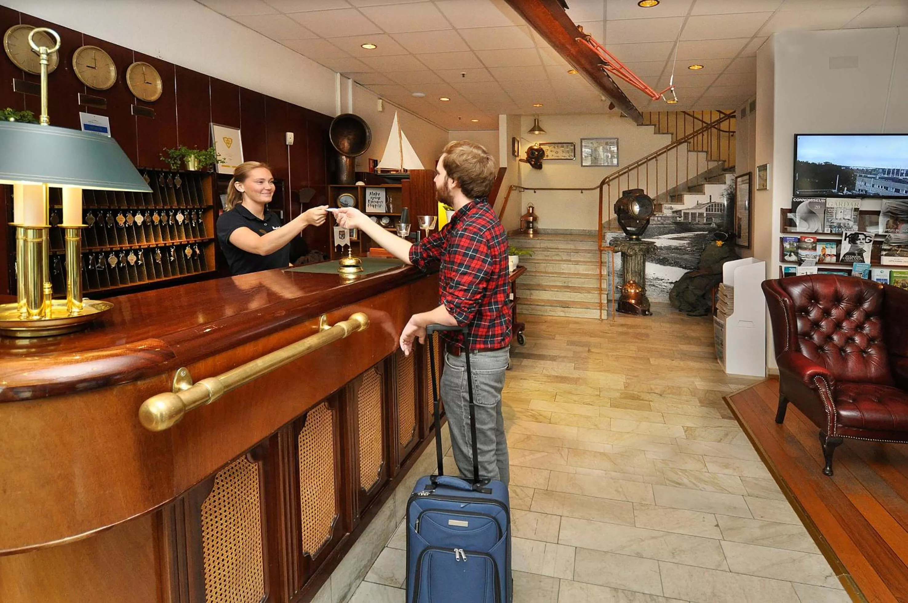 Lobby or reception in Hotell City