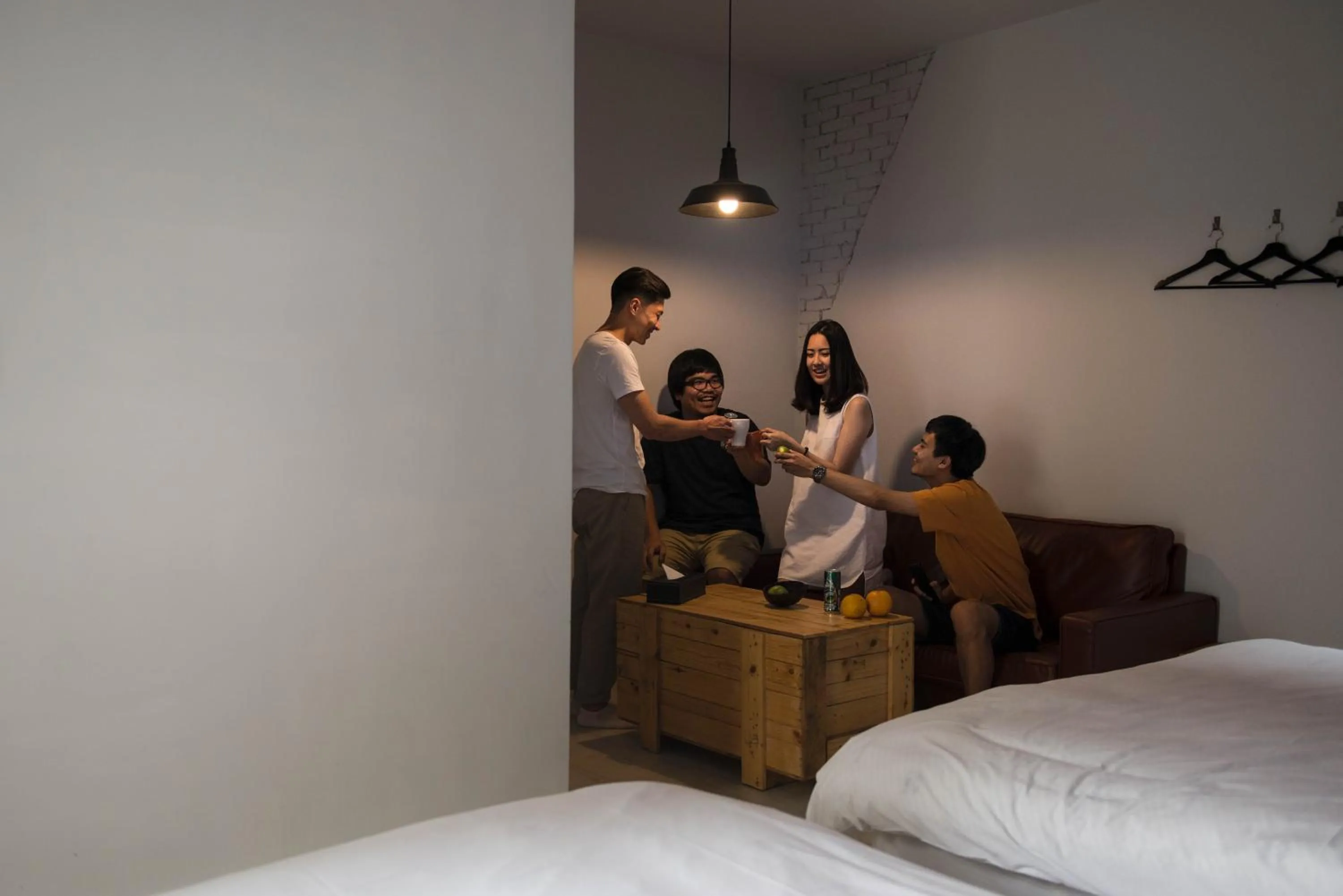 Bed in 被愛咖啡小旅館 Birdeye Garden