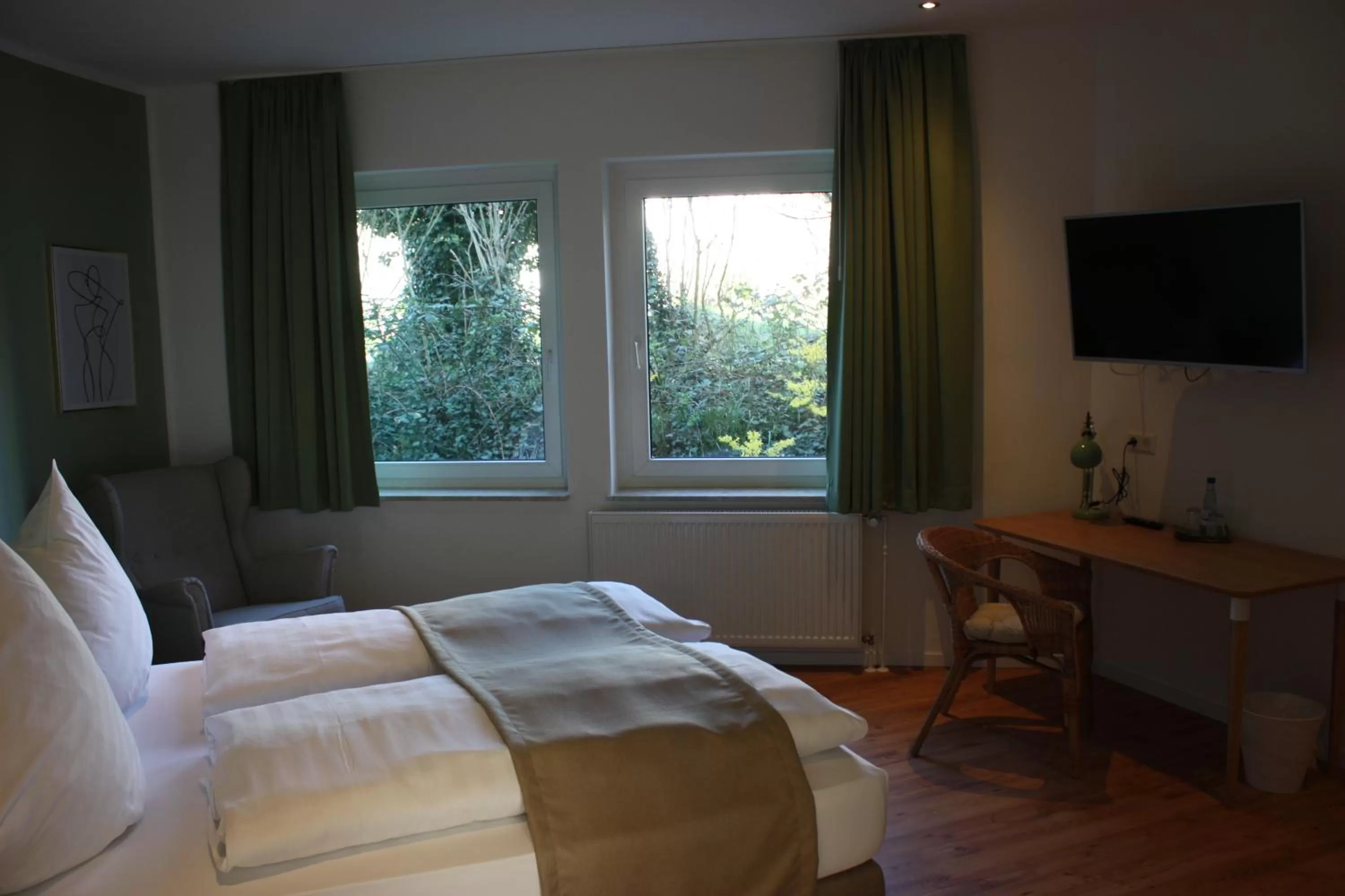 Bed in Hotel Grüner Baum