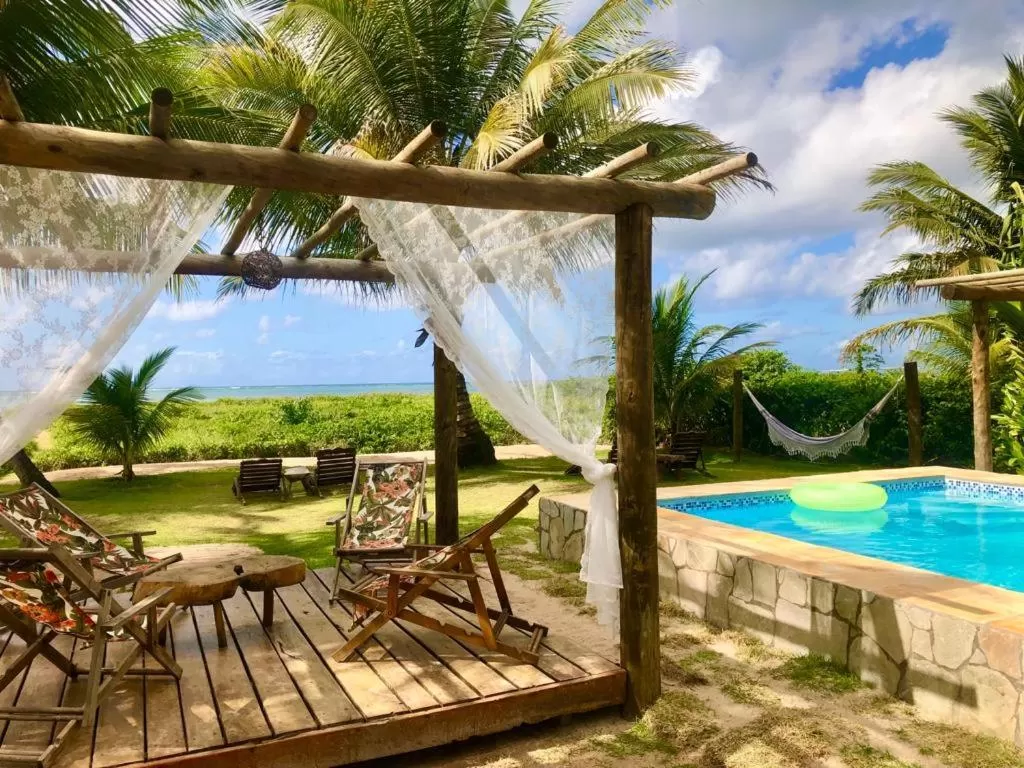 Patio, Swimming Pool in Pousada do Sonho