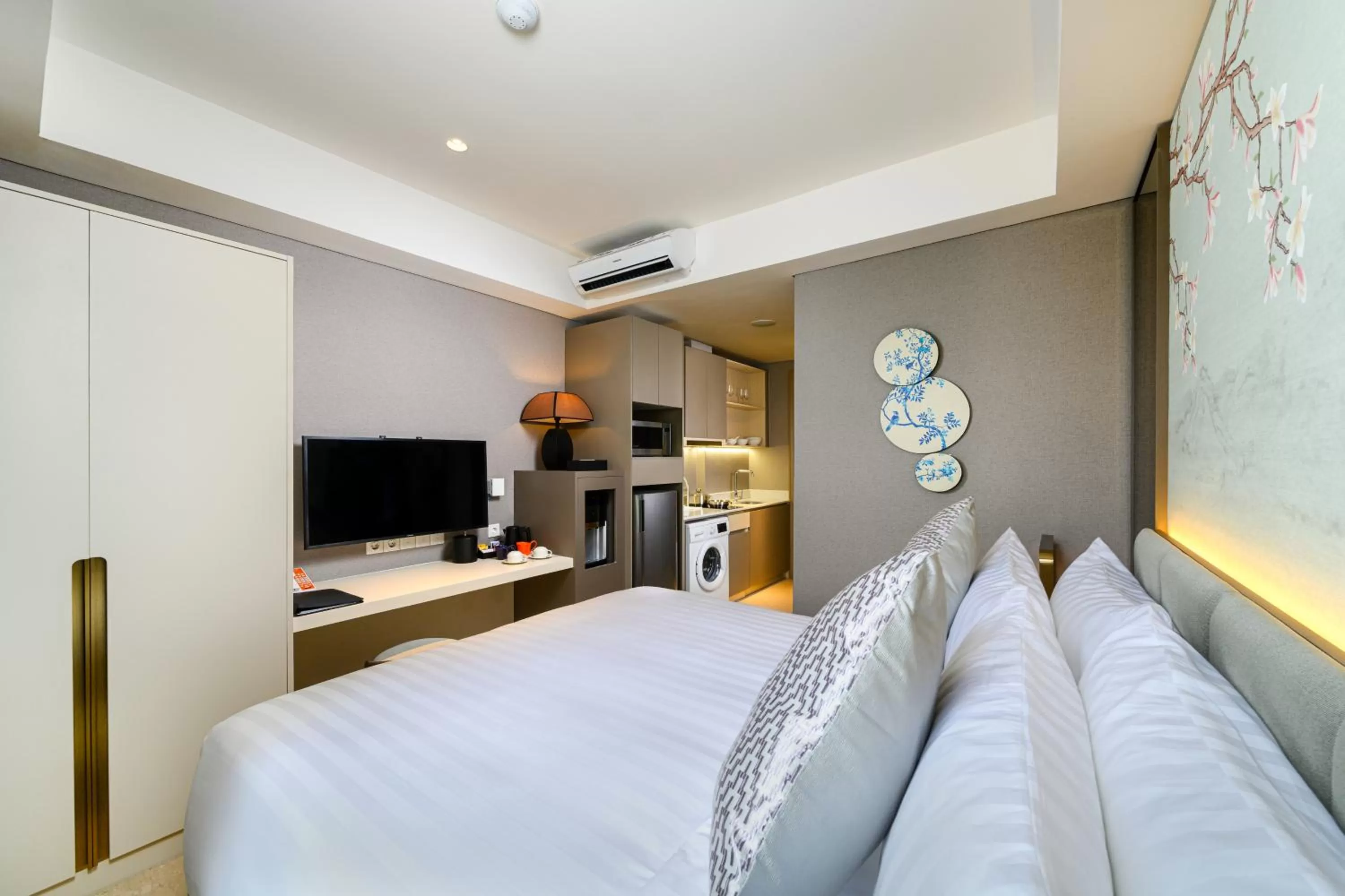 Bedroom, Bed in Oakwood Apartments PIK Jakarta