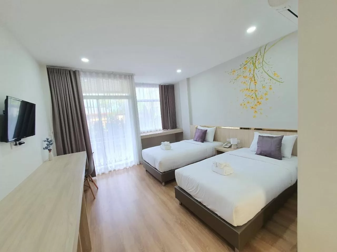 Bedroom, Bed in Lueangchan Orchid Hotel