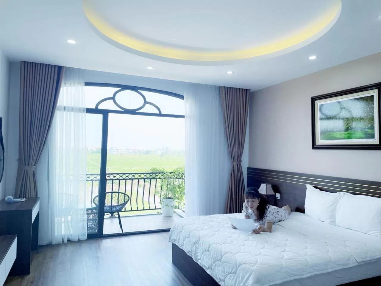 Bed in Lotus Hotel Ninh Bình