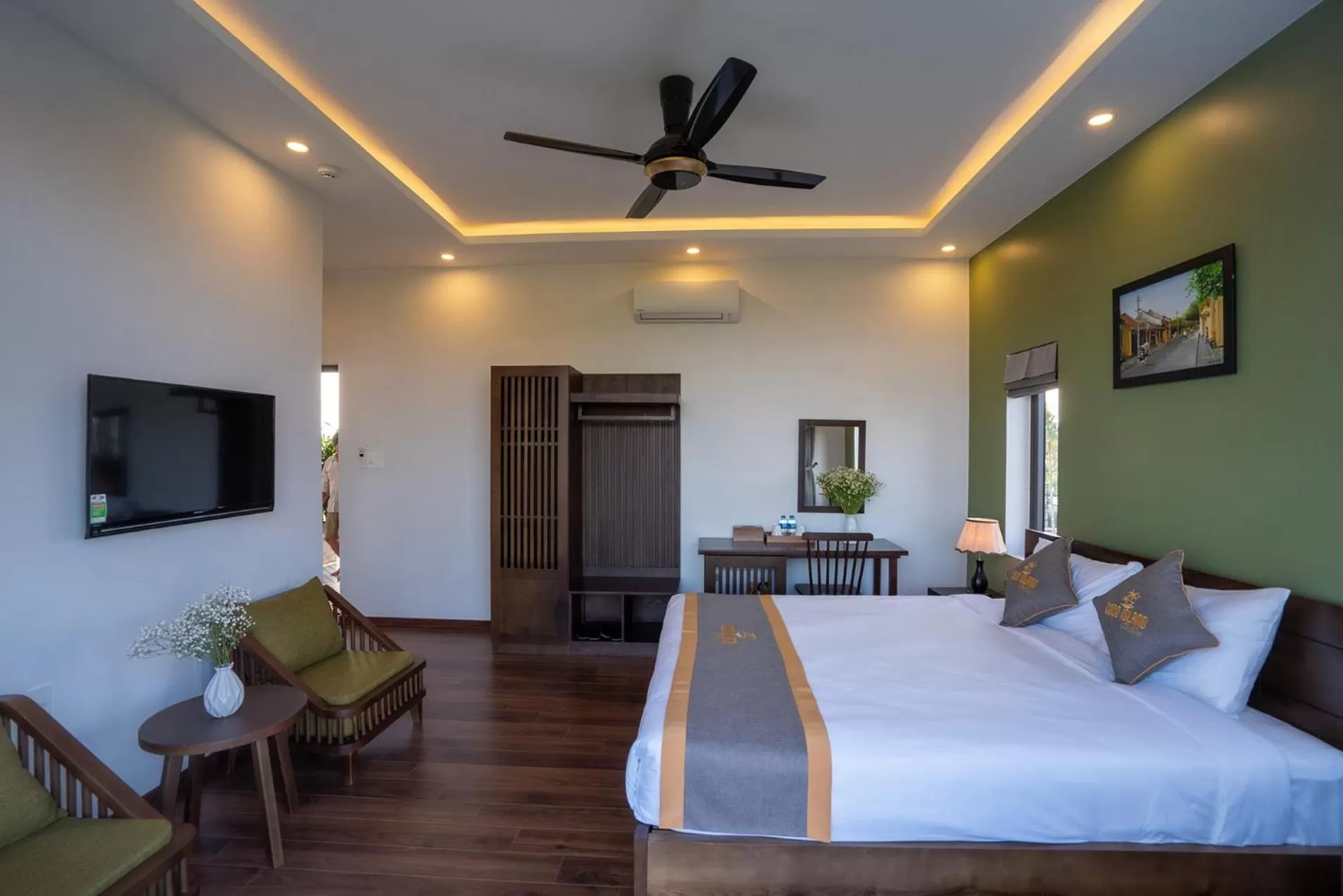 Bed in Coco Island Villa