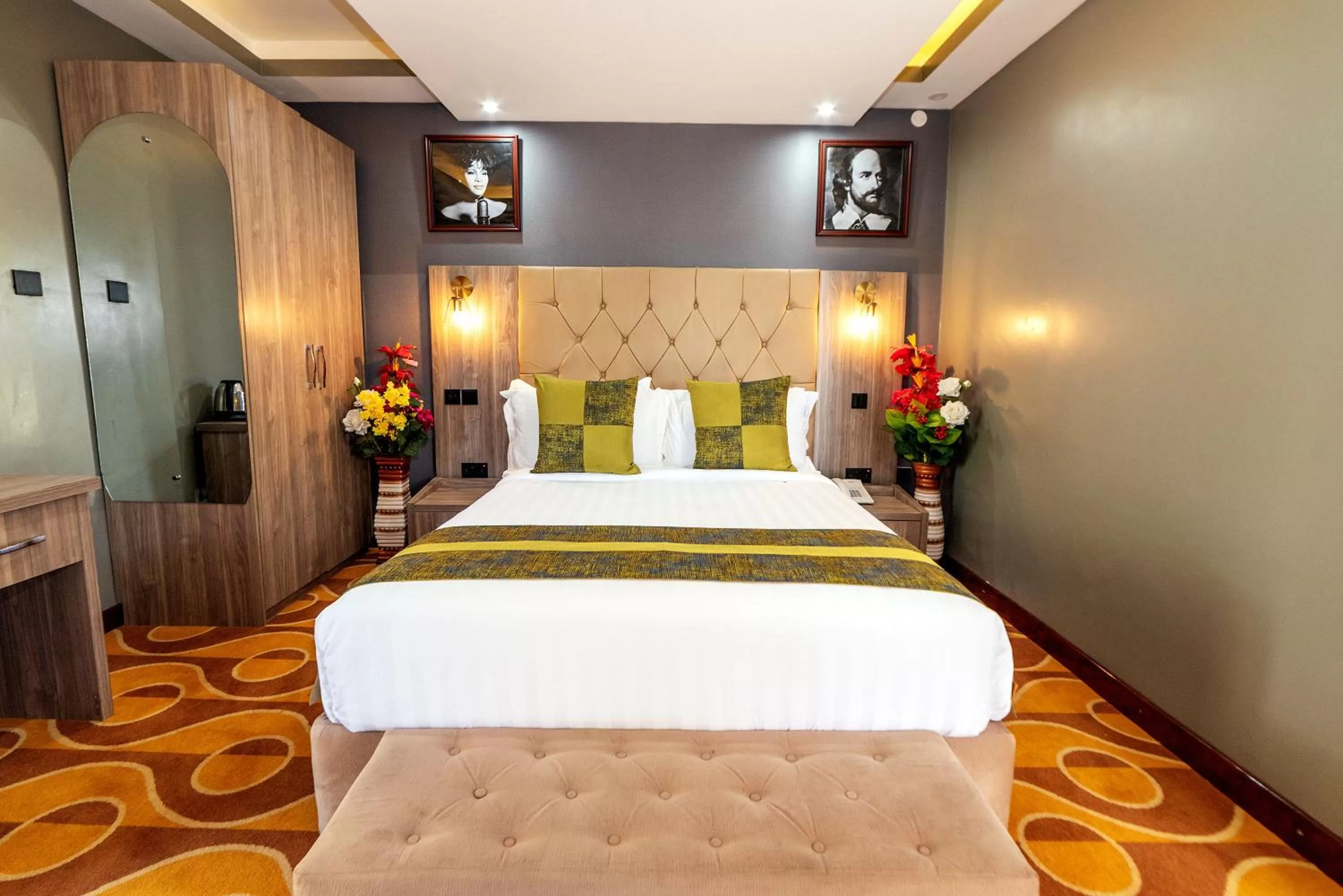 Bed in Afro Park Hotel