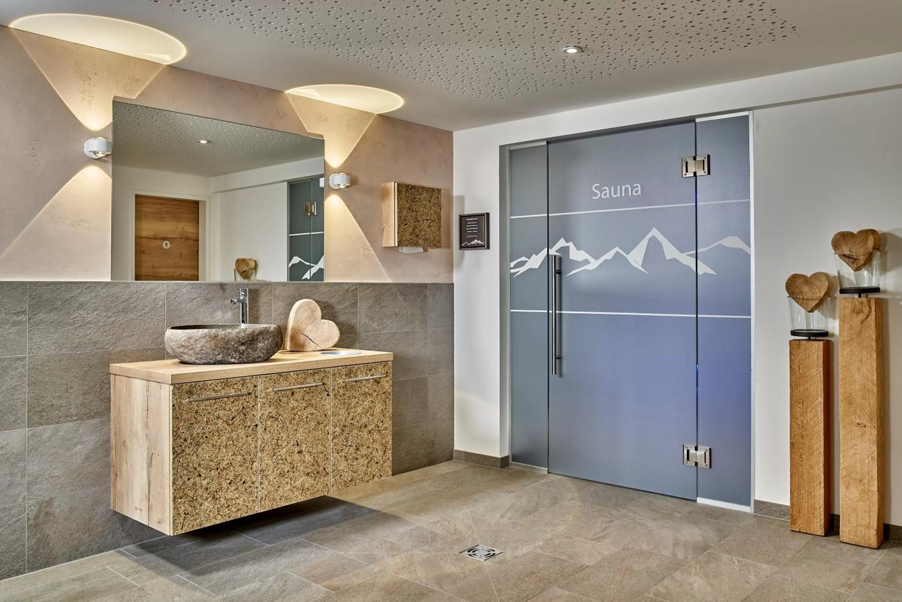 Sauna, Bathroom in Hotel Arzlerhof