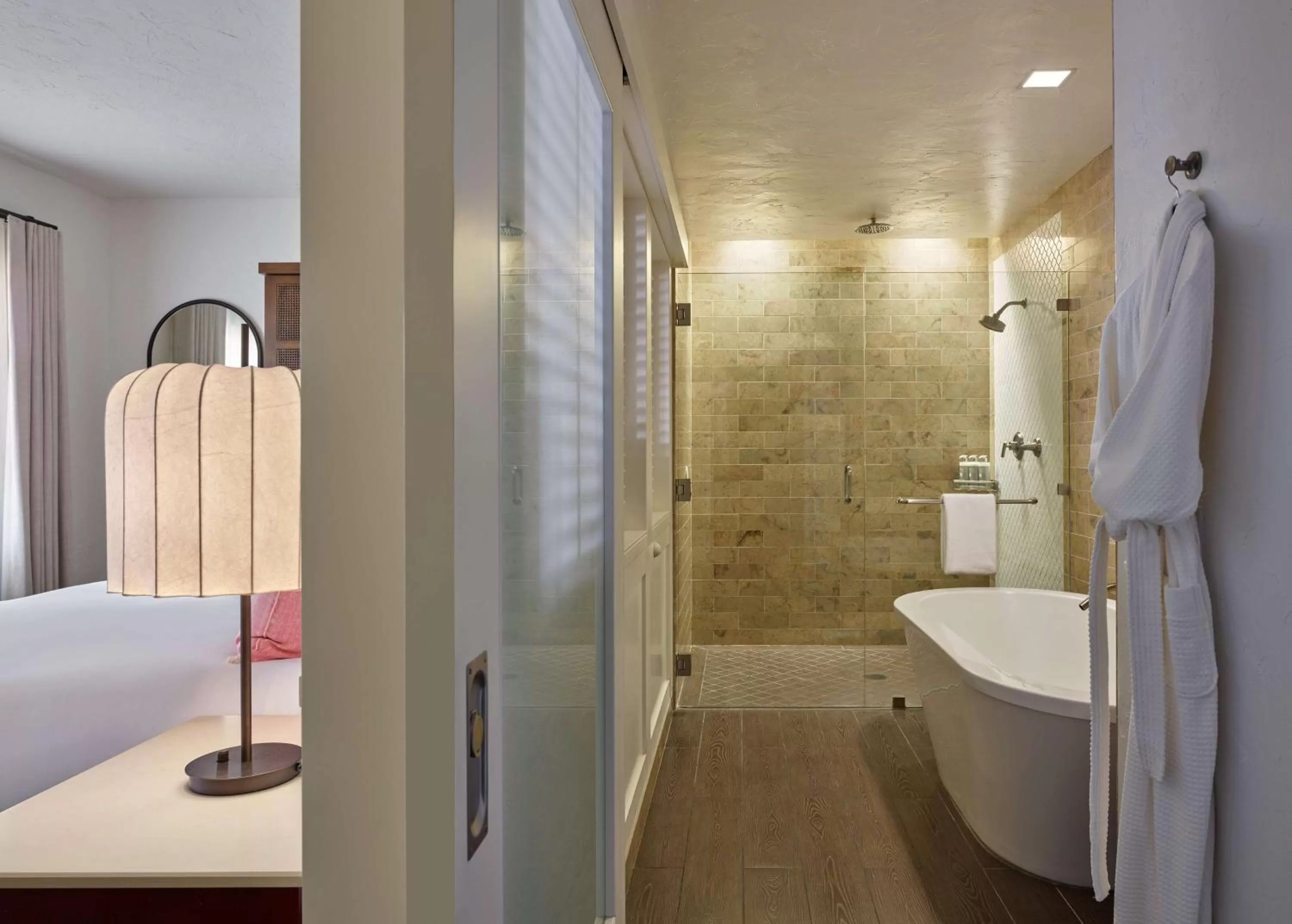 Bathroom, Bed in Mar Monte Hotel, in The Unbound Collection by Hyatt