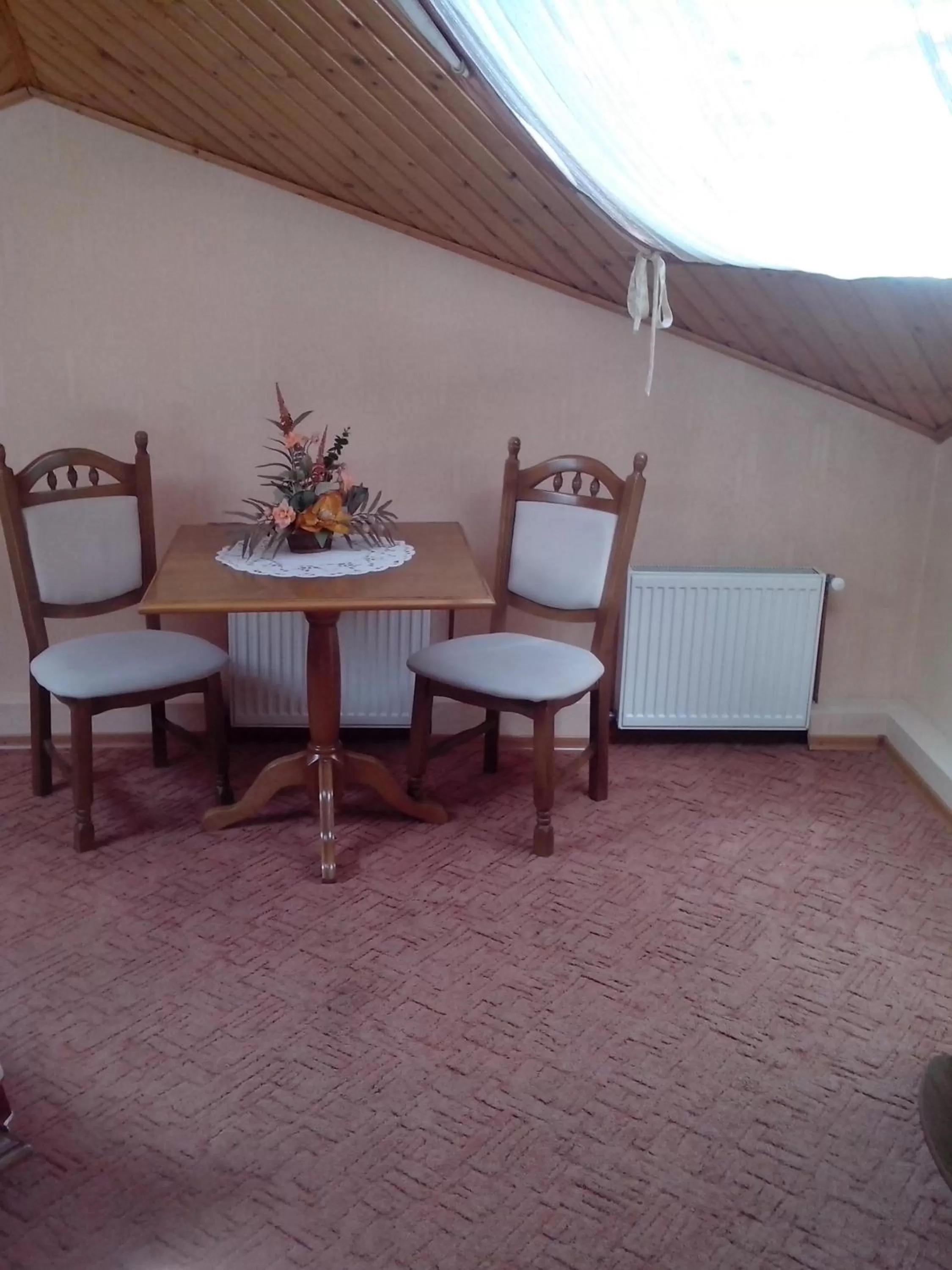 Dining area in Morshynska Vezha Hotel