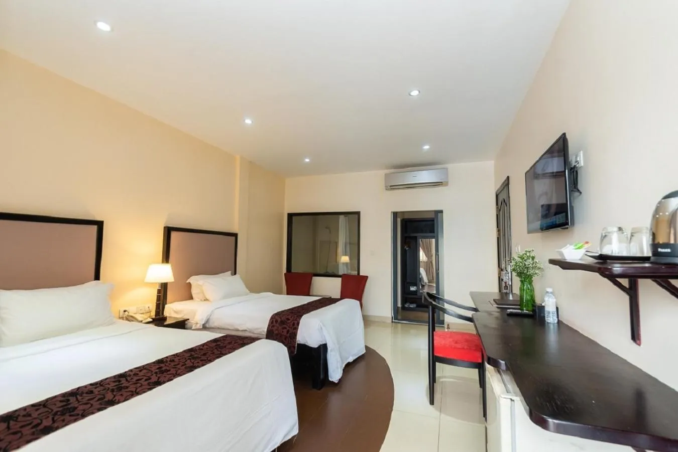 Bathroom, Bed in Almond Hotel Sothearos