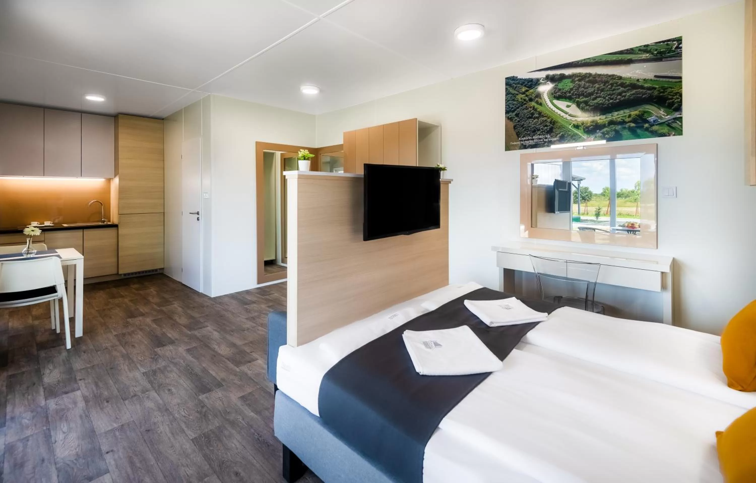 Bed in Tisza-tó Apartmanpark