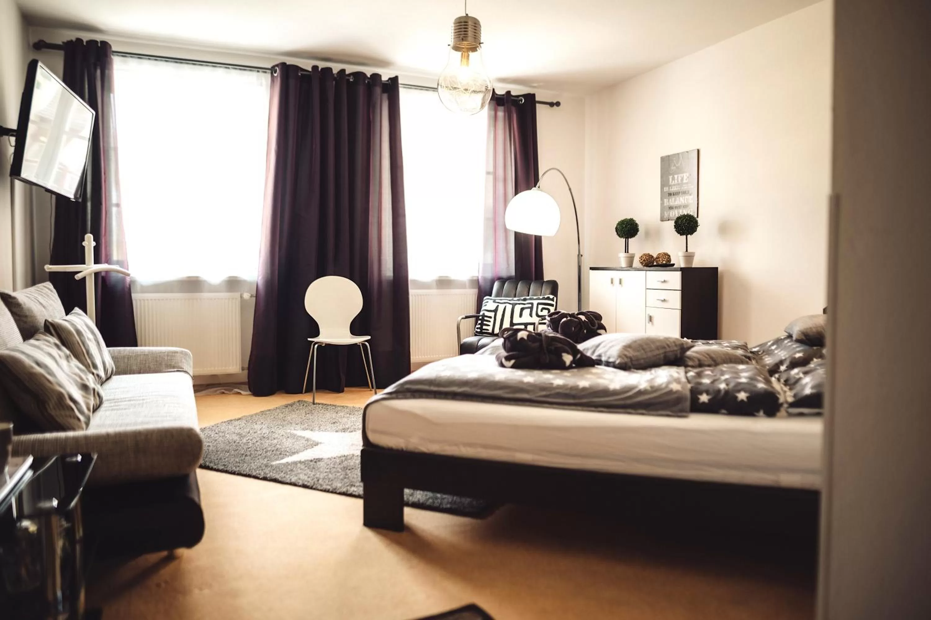 Bed in Das Hotel Stern 24h self-check-in