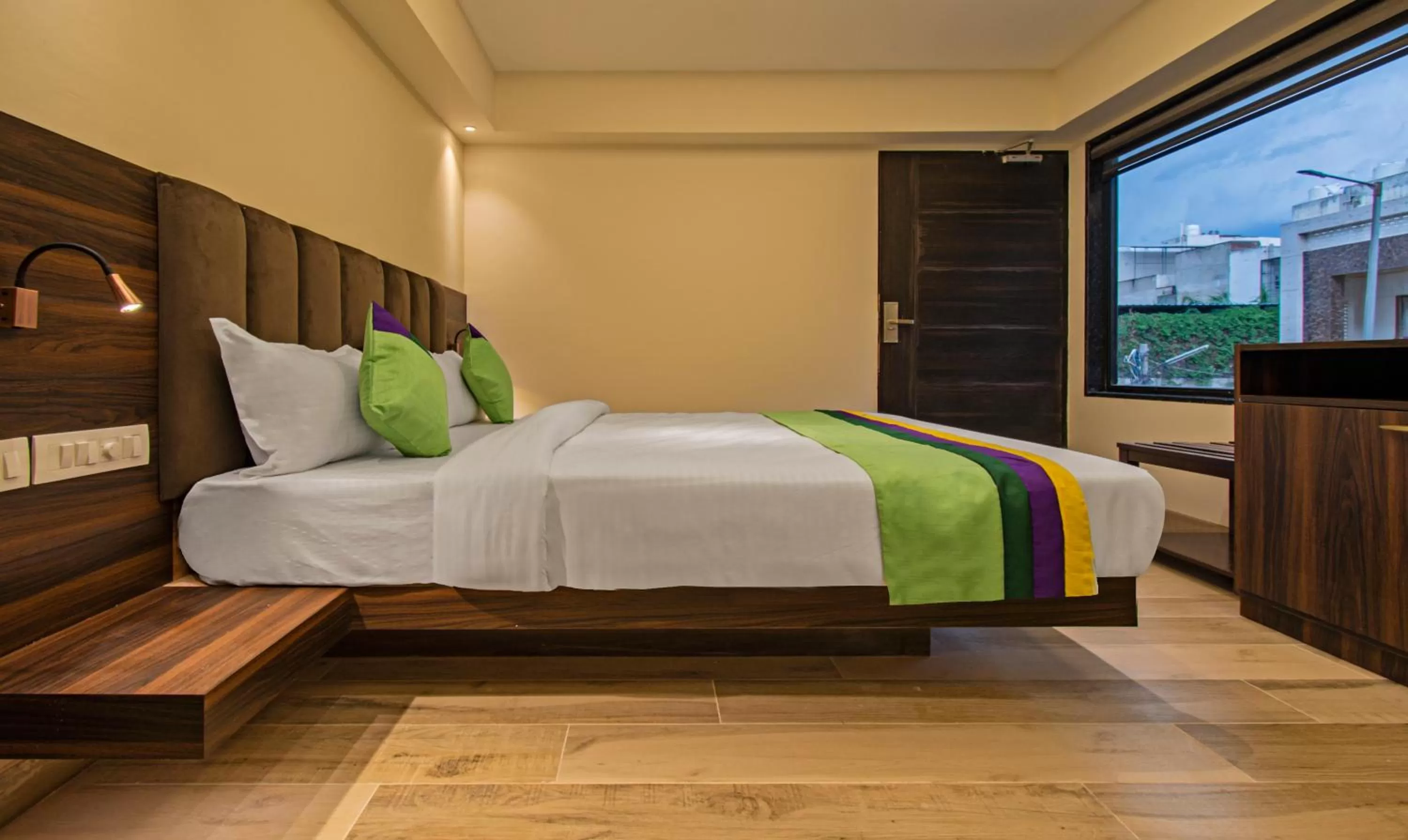 Bedroom, Bed in Treebo Pink City Grand