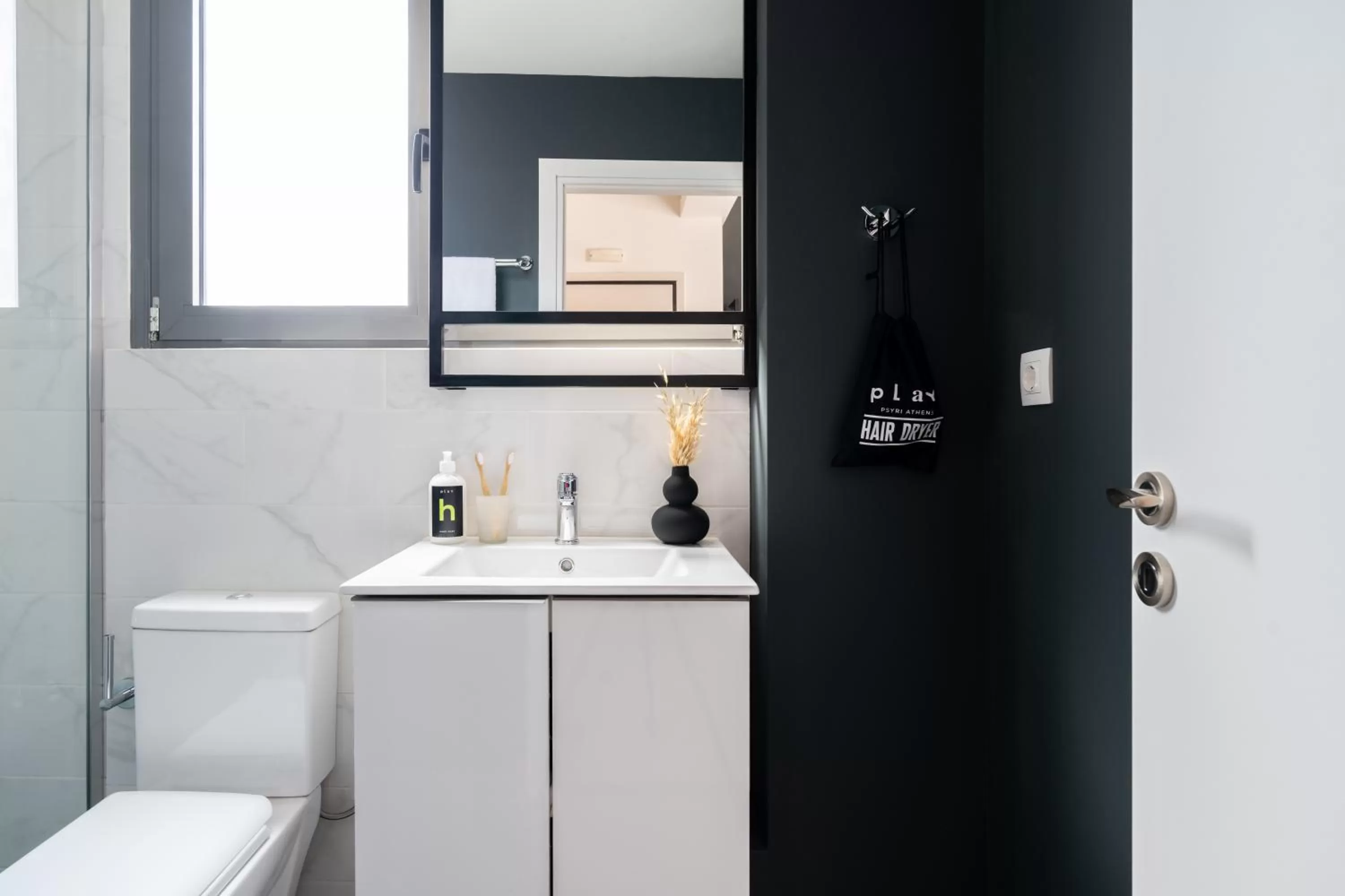 Bathroom in Play Psyri Athens a member of Brown Hotels